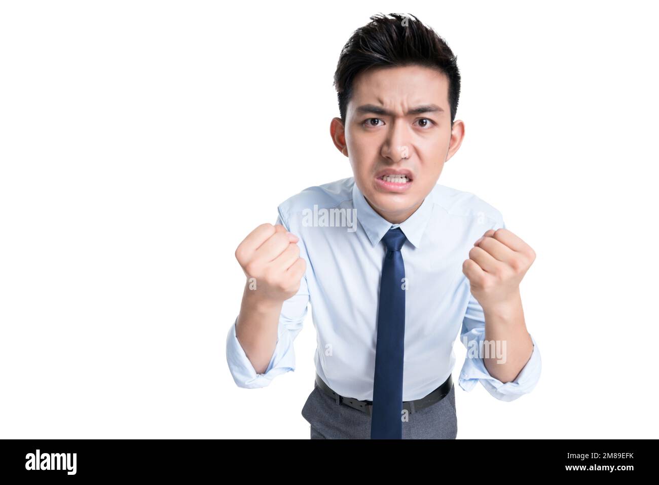 Ein junger Geschäftsmann fürs Boxen Stockfoto