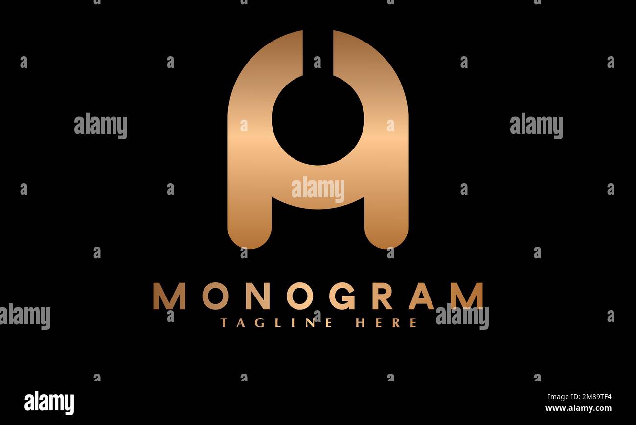 Alphabet a modern Letter Abstract Monogram Vector logo1 template Stock Vektor