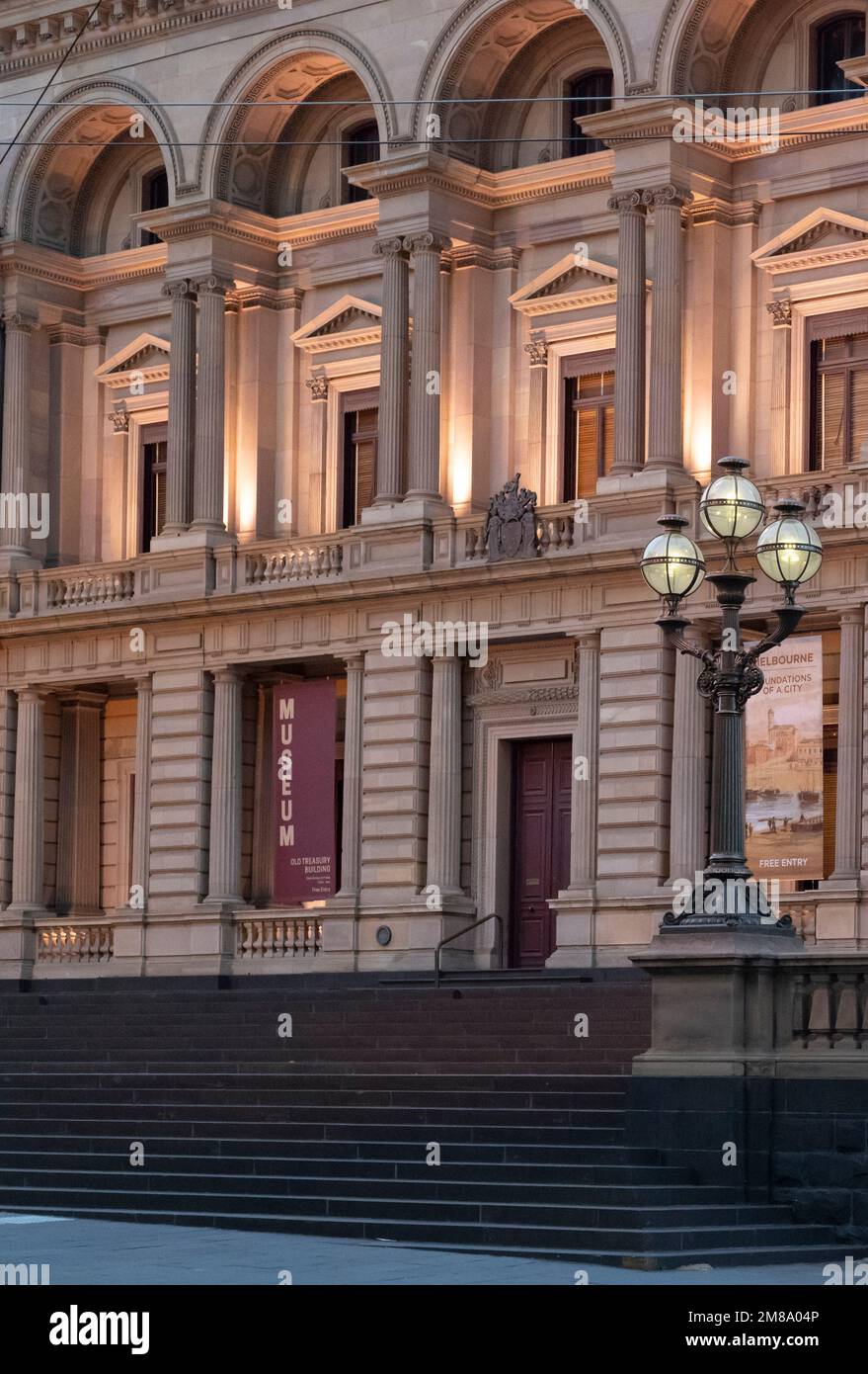 Das Old Treasury Building in Melbourne. Stockfoto