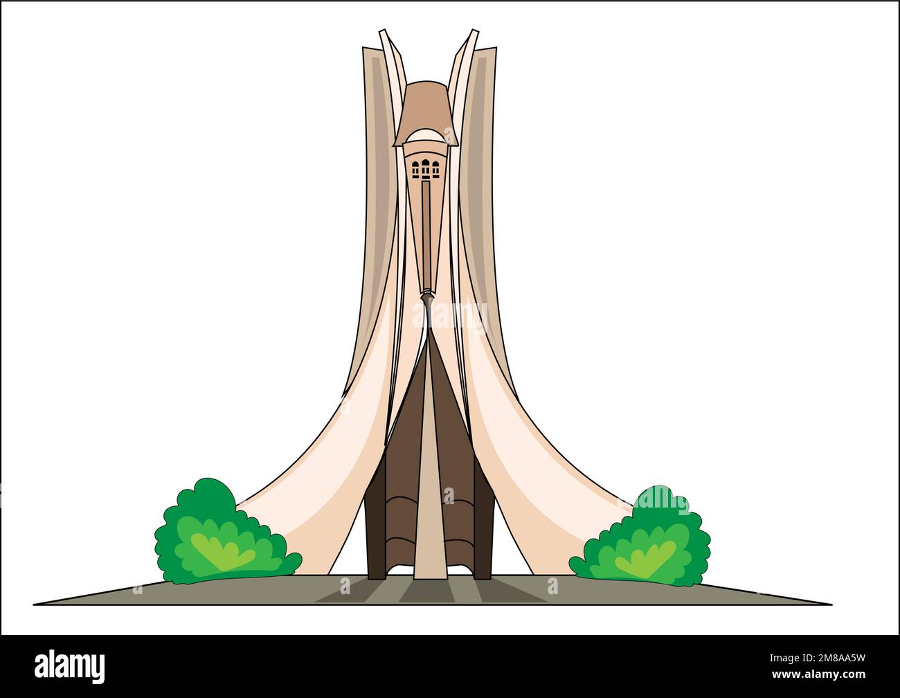Denkmal der Ikone des freien Märtyrers Stock Vektor