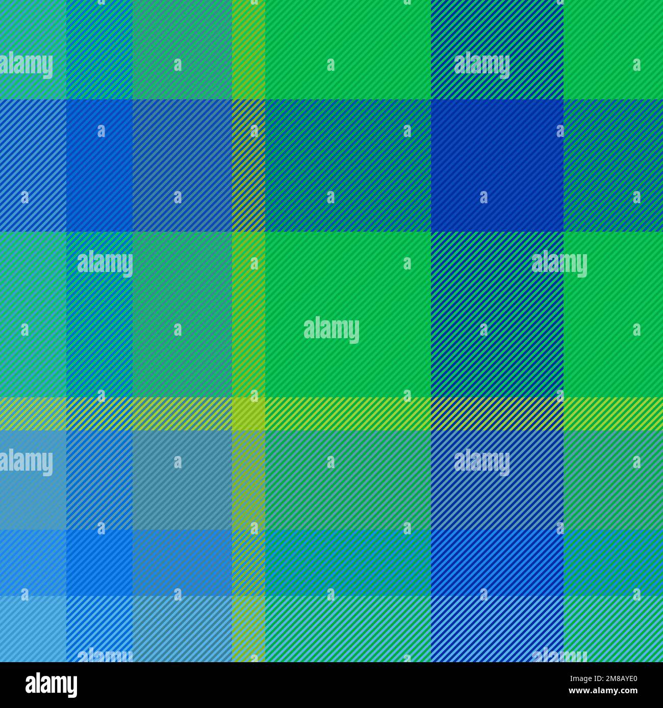 Textilstoff für den Hintergrund. Nahtlose Tartan-Struktur. Prüfung von karierten Vektormustern in blauen und grünen Farben. Stock Vektor