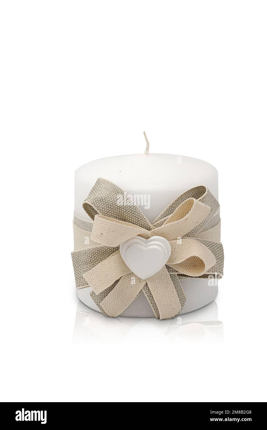 Isolierte farbige Kerze in verschiedenen Formen. Duftkerze. Kerze mit ...