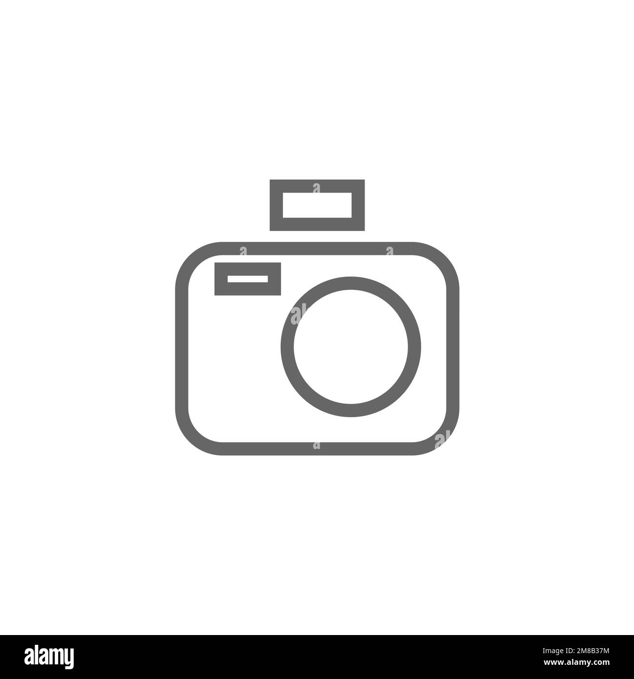 Kamerasymbol, fotografisches Ressourcenmodell, Vektordarstellung. Stock Vektor