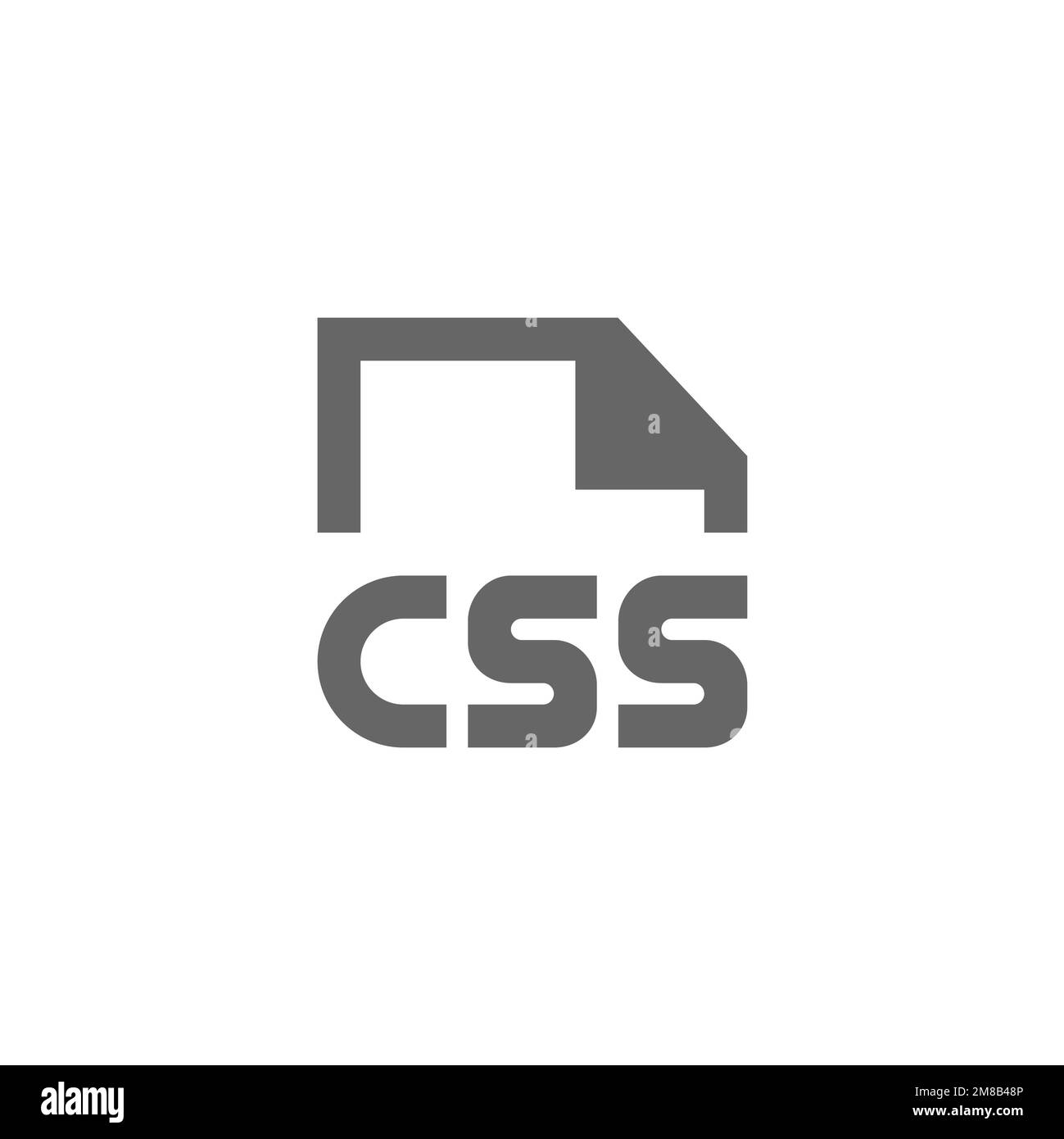 css-Dateityp Flachsymbol, grafische Ressourcenvorlage, Vektordarstellung. Stock Vektor