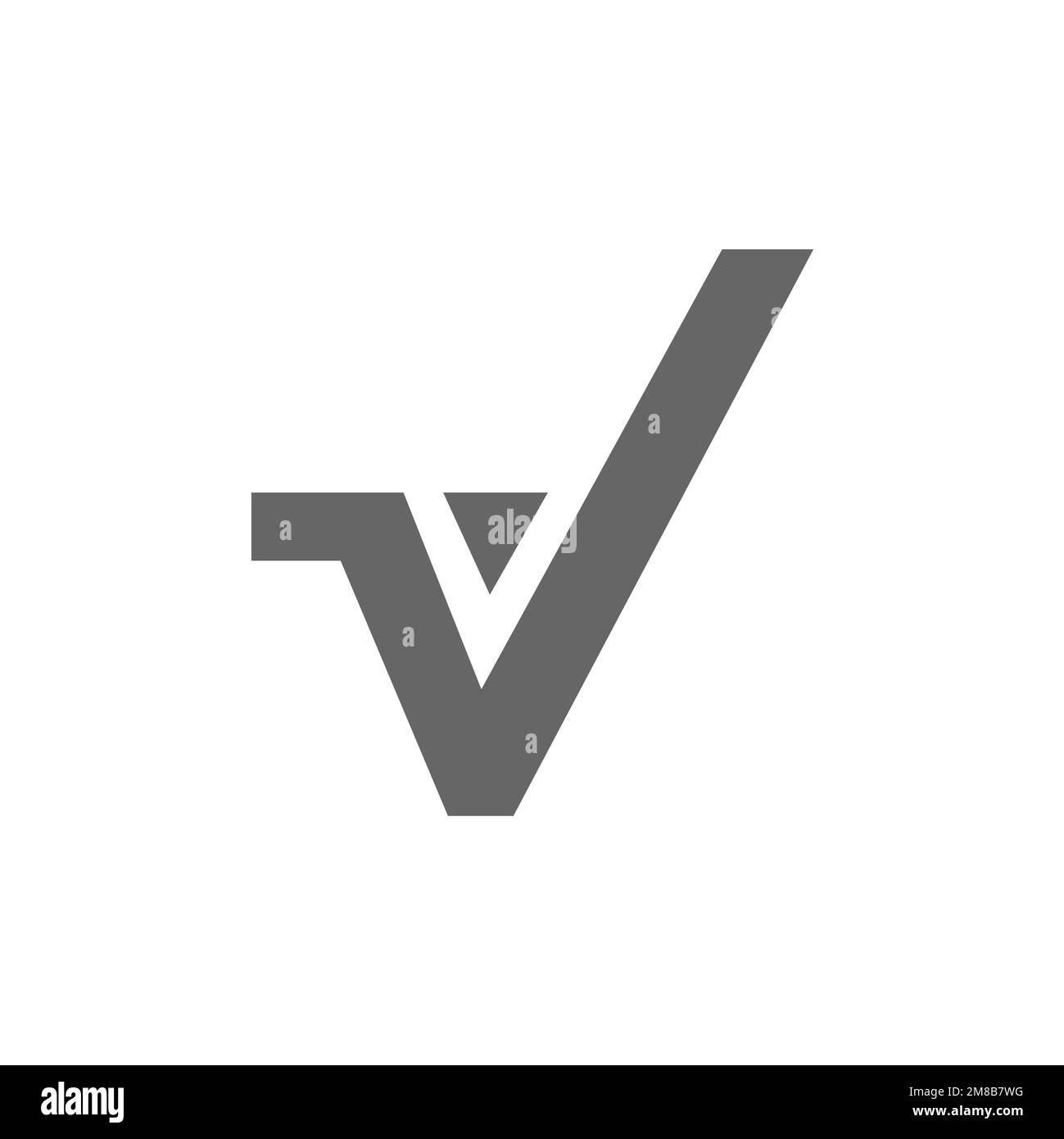 Kreatives Hakensymbol, grafische Ressourcenvorlage, Vektordarstellung. Stock Vektor