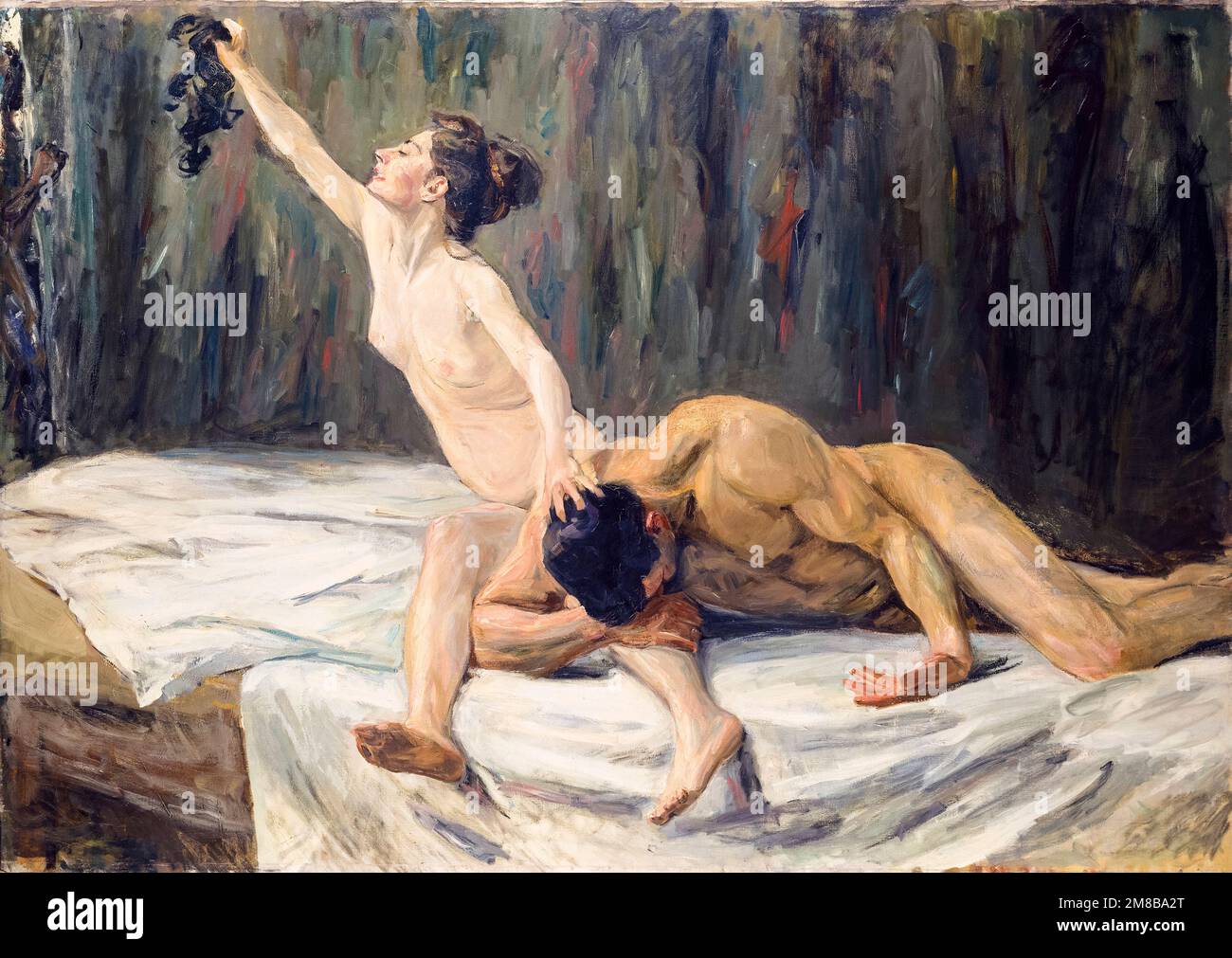 Samson und Delilah, Ölgemälde auf Leinwand von Max Liebermann, 1902 Stockfoto