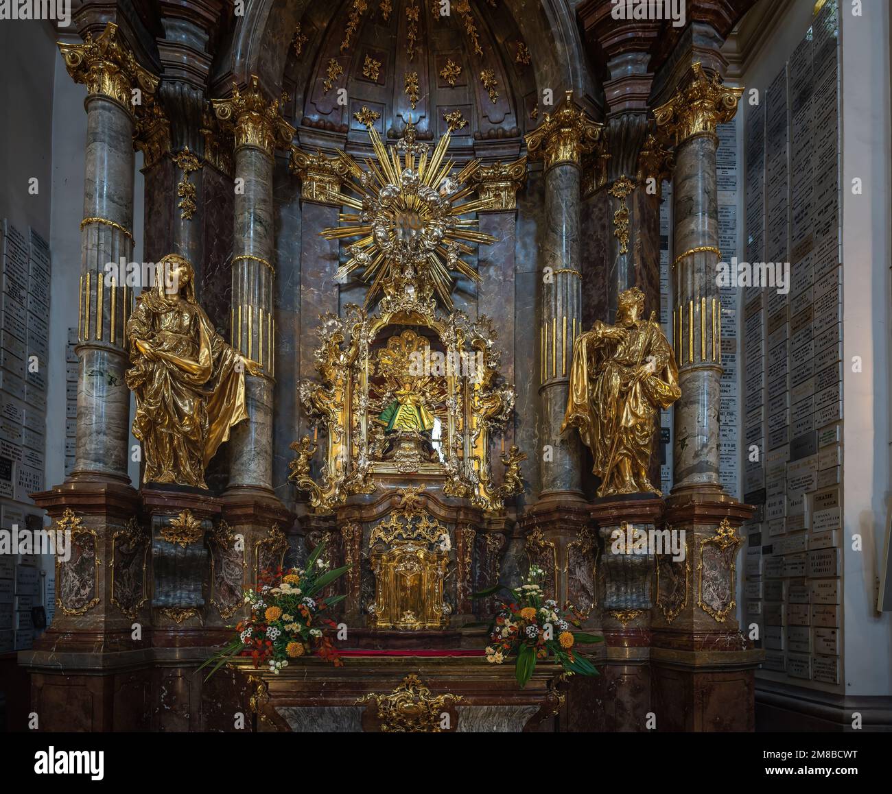 Baby Jesus von Prag Bild in der Kirche unserer Lieben Frau der Siege - Prag, Tschechische Republik Stockfoto