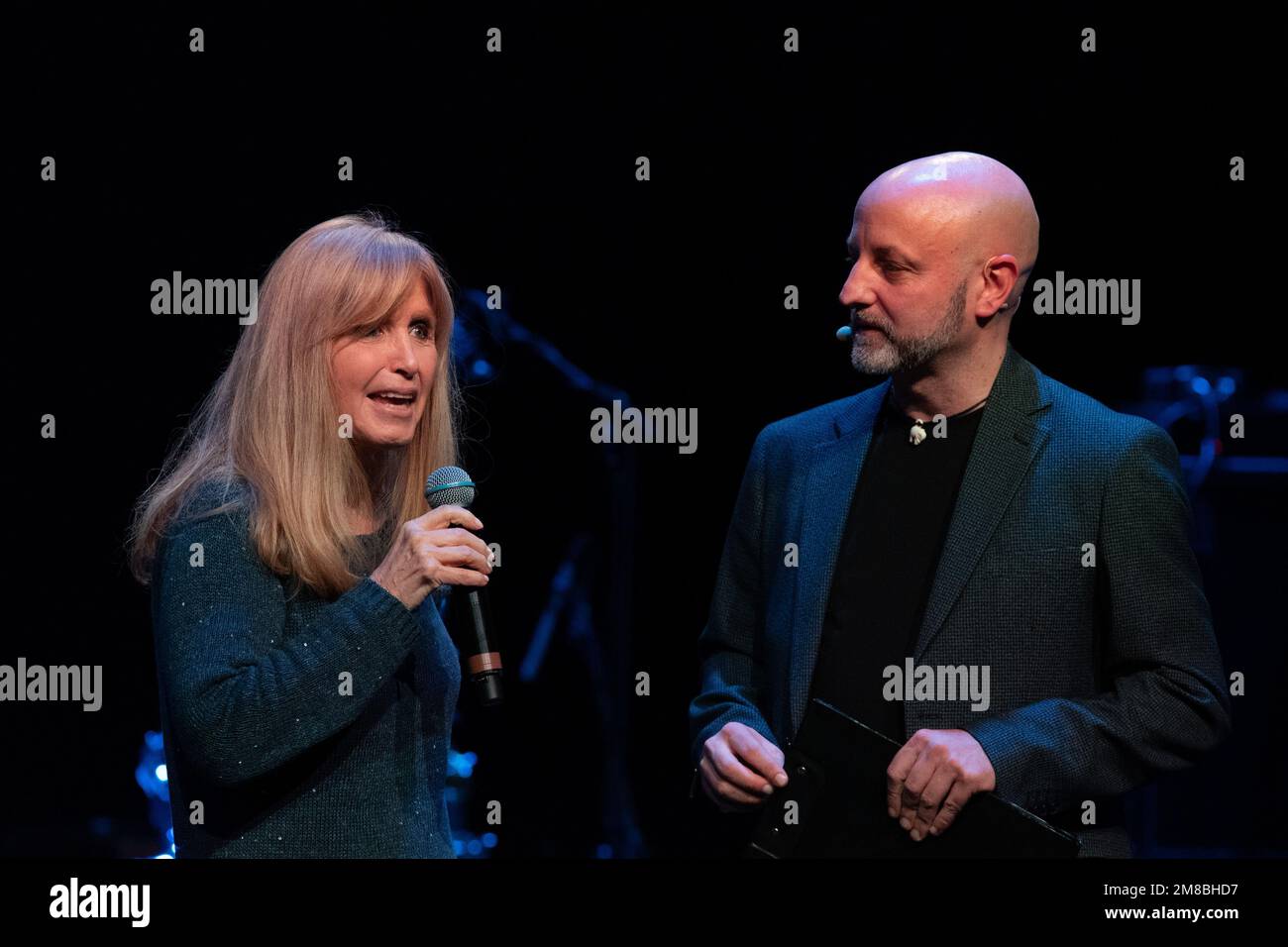 Rom, Italien. 12. Januar 2023. Dori Ghezzi auf der Bühne während Finale Premio Fabrizio De Andre XXI, Live Music Show in Roma, Italien, Januar 12 2023 Kredit: Independent Photo Agency/Alamy Live News Stockfoto