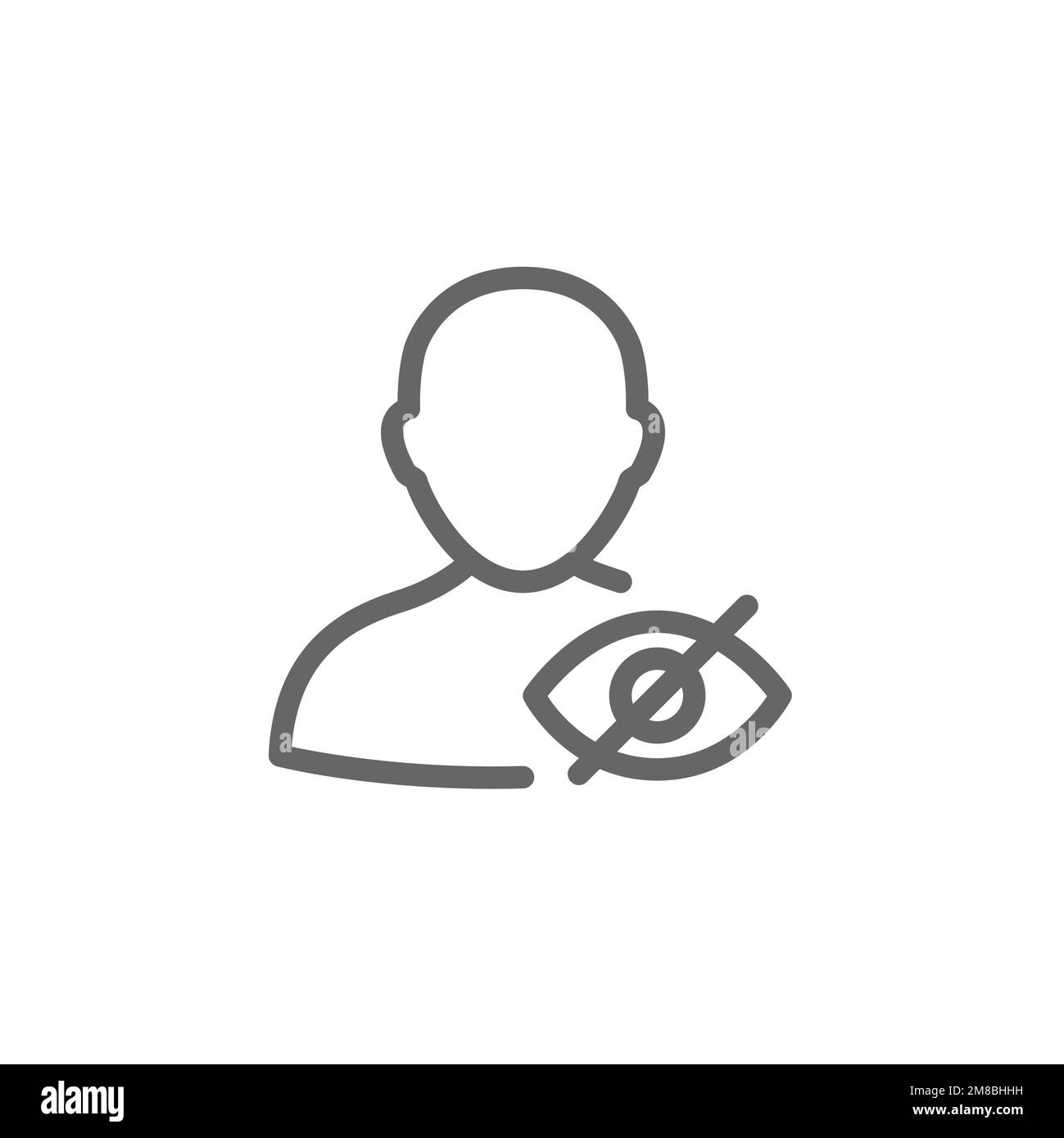 Unsichtbare Benutzersymbole, Vorlagen für grafische Ressourcen, Vektorabbildungen. Stock Vektor