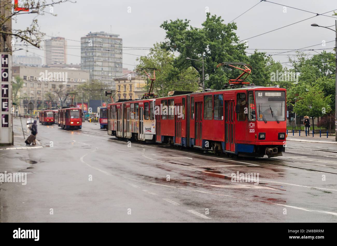 Belgrad Straßenbahn Stockfoto