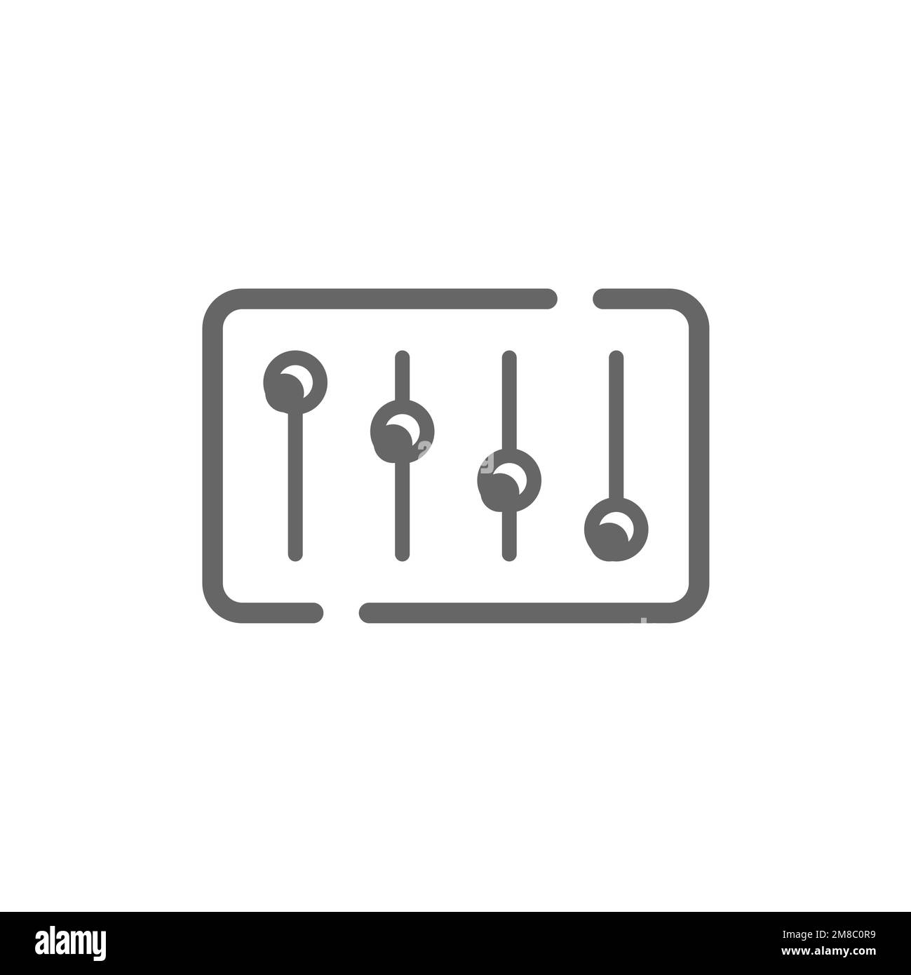 Liniensymbol des Steuerreglers, allgemeine Grafikressourcen, Vektordarstellung. Stock Vektor