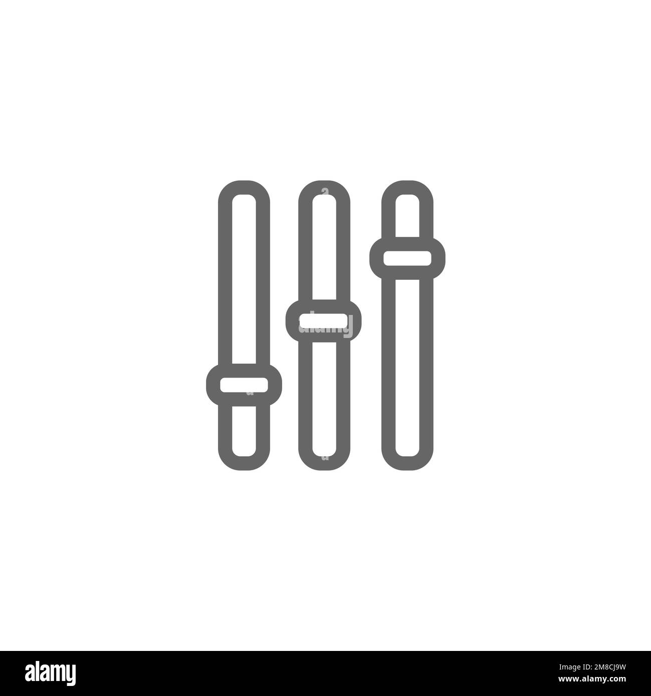 Steuerzeilensymbole, gängige Grafikressourcen, Vektorabbildungen. Stock Vektor