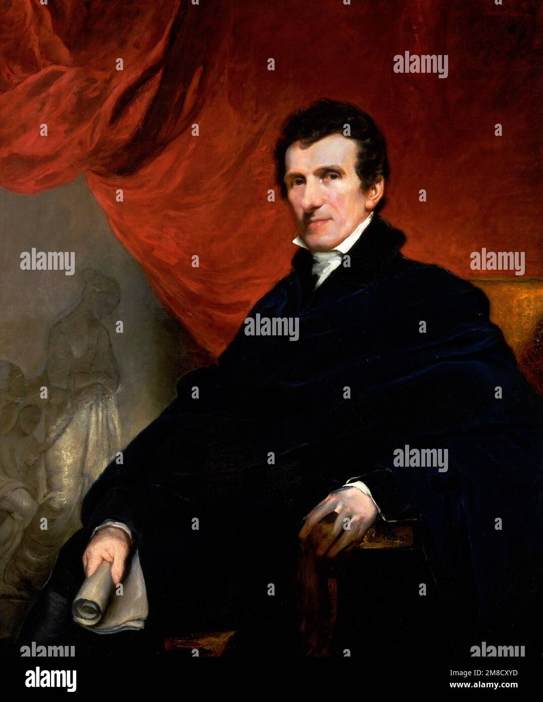 Antonio Canova. Portrait der italienische neoklassische Bildhauer Antonio Canova (1757-1822), Gemälde von John Jackson (1778-1831), Öl auf Leinwand, c. 1819/20 Stockfoto