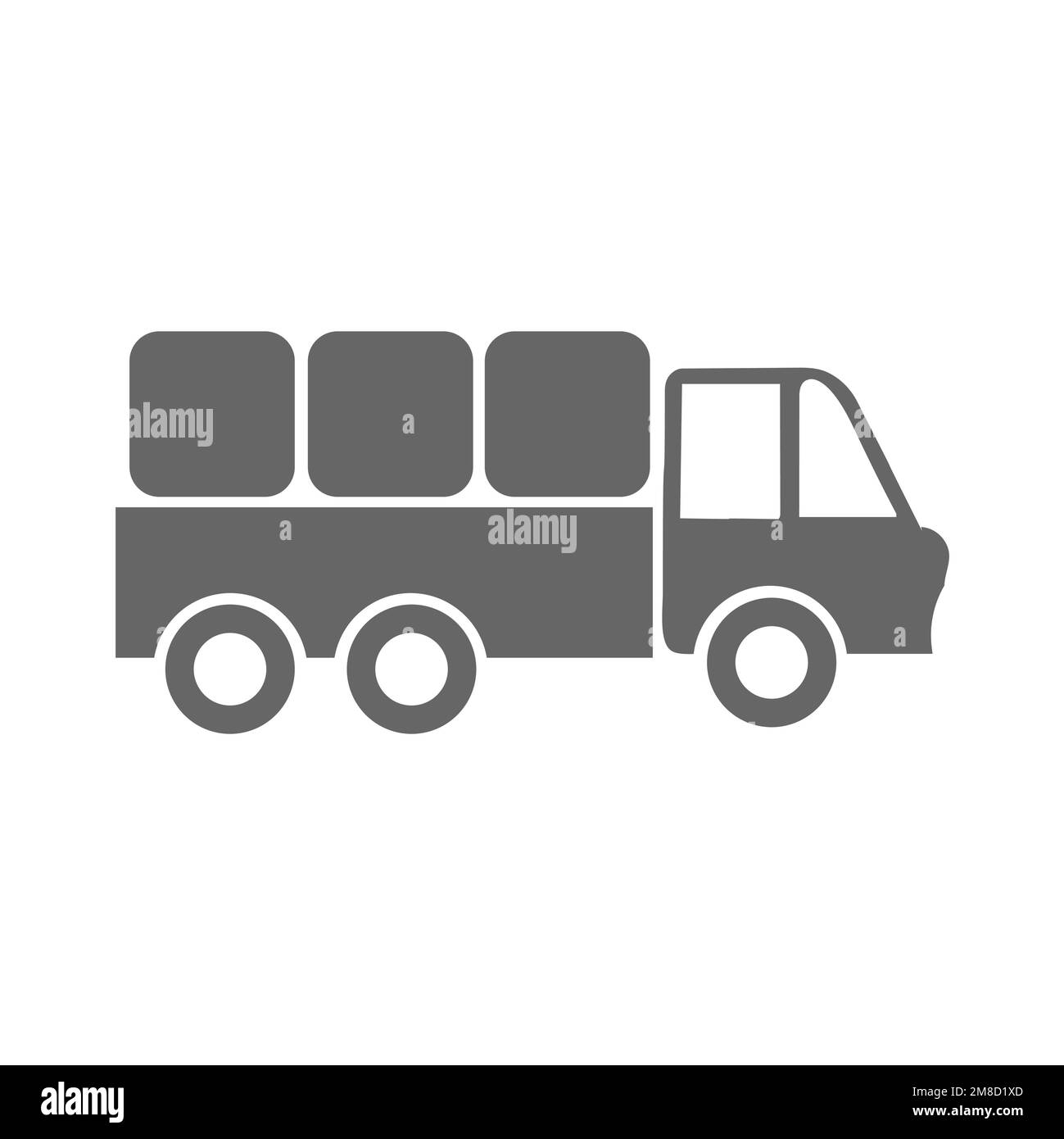 Großes Lkw-Symbol, gängige Grafikressourcen, Vektordarstellung. Stock Vektor