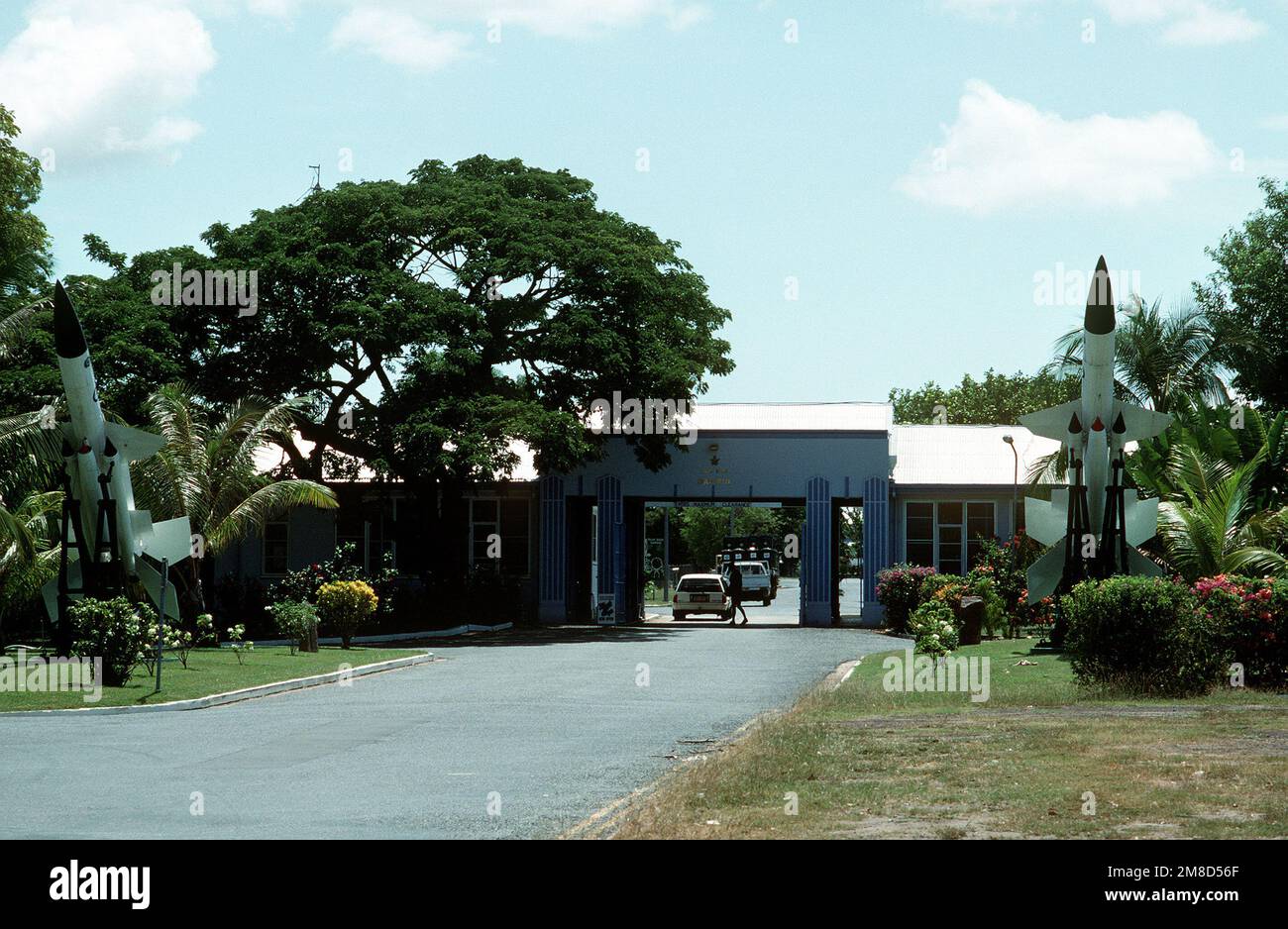 Blick auf das Vordertor der Royal Australian Air Force (RAAF) Air Command Base. Basis: RAAF Darwin Staat: Northern Territory Country: Australien (AUS) Stockfoto