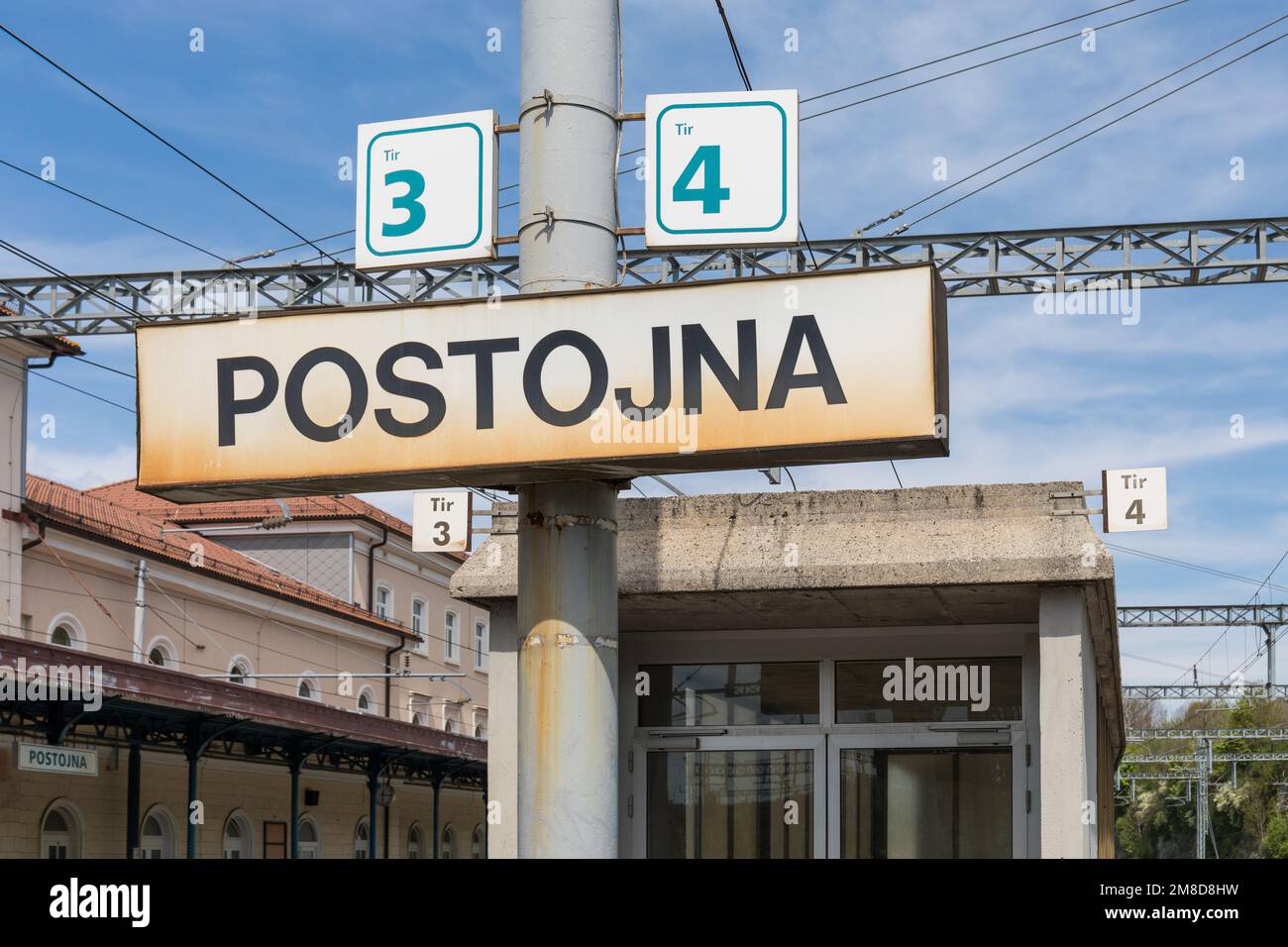 Bahnhof in Postojna, Slowenien Stockfoto