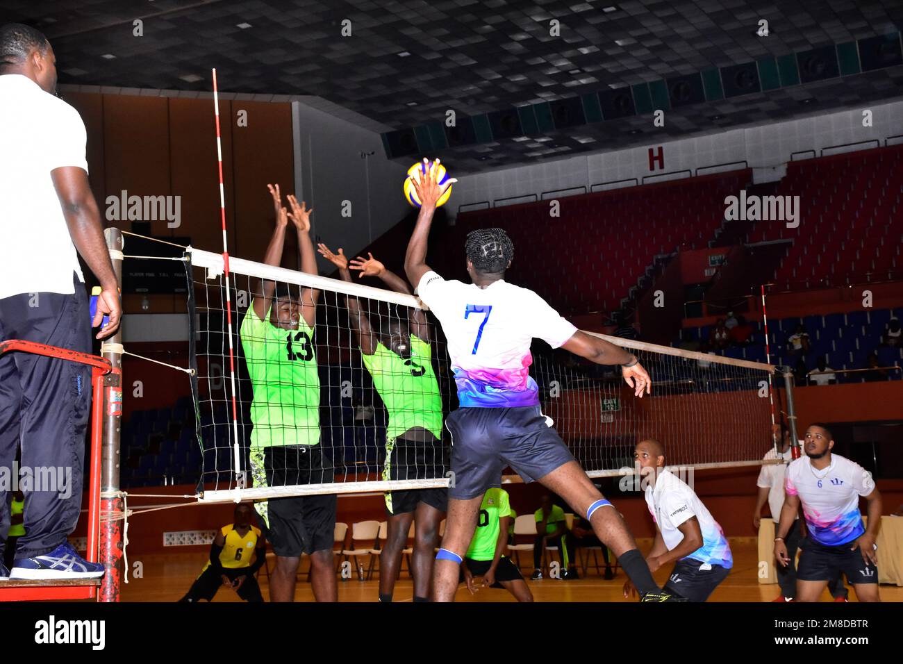 Barbados/Herren-Volleyball Stockfoto