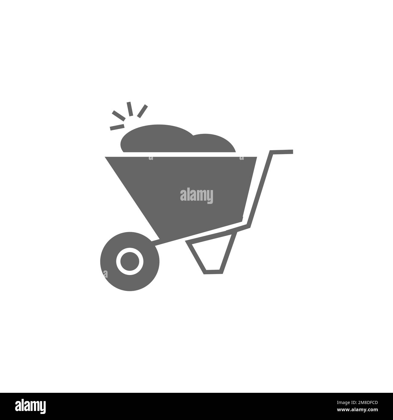 Manuelles Zementlaster-Symbol, gängige Grafikressourcen, Vektorabbildungen. Stock Vektor