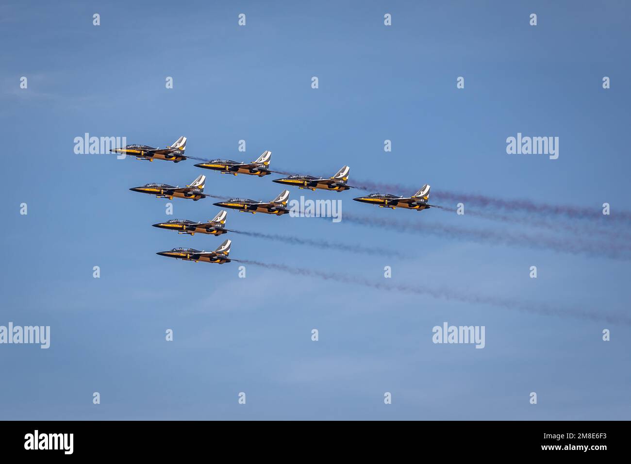 Air Force Black Eagles Aerobatic Team der Republik Korea, Old Warden Airfield, Biggleswade, Bedfordshire, Vereinigtes Königreich Stockfoto