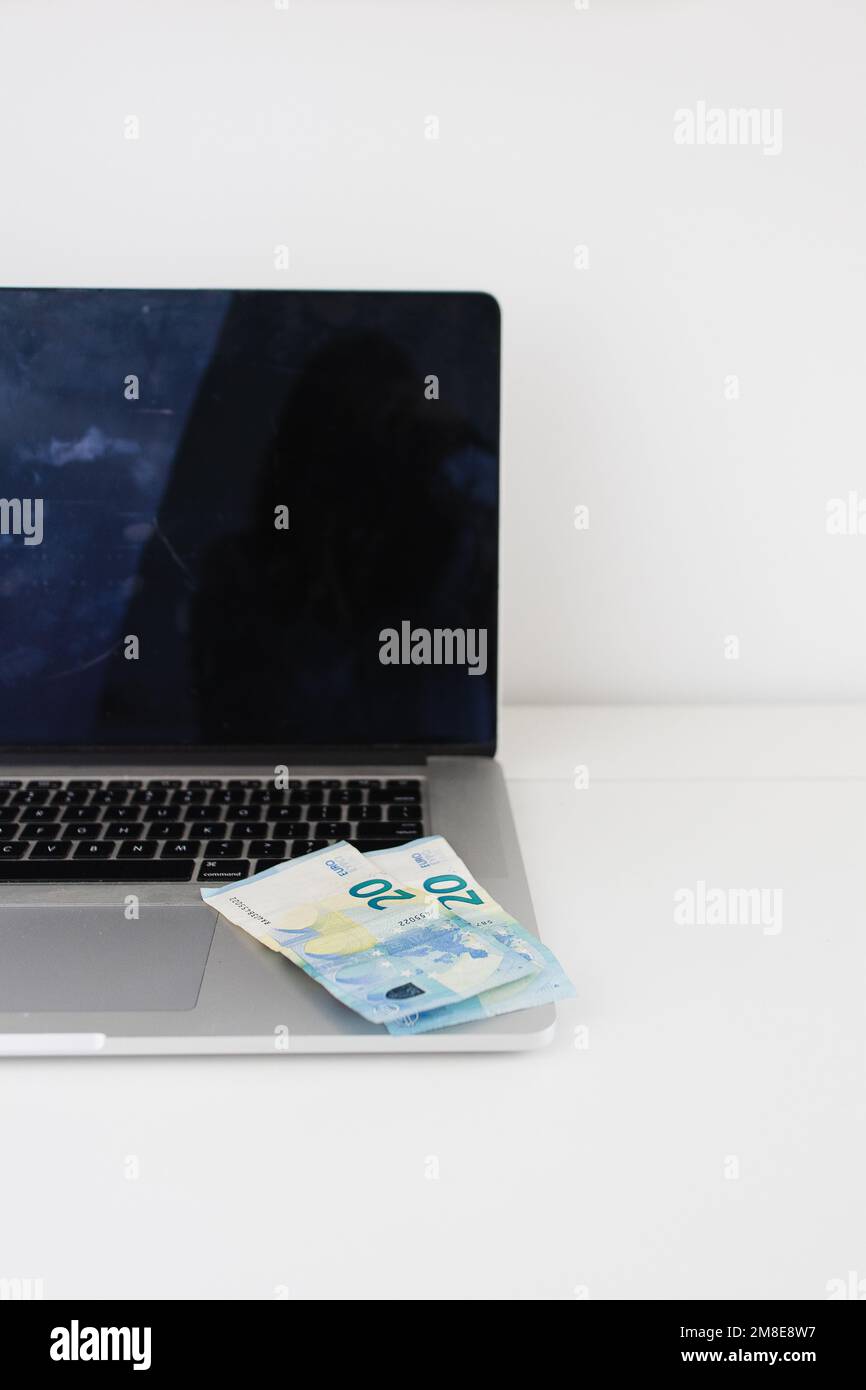 Verdienen Sie Geld Online-Geschäft Remote-Arbeit Stockfoto