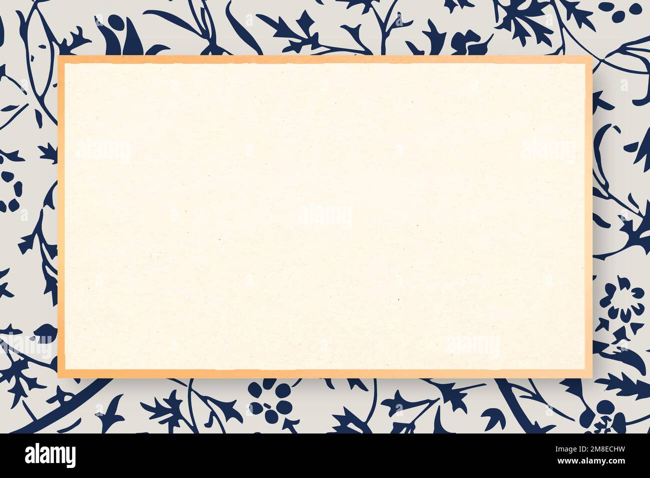 Vintage Blue Tulpe Flower Frame Vector Remix von Kunstwerken von William Morris Stock Vektor