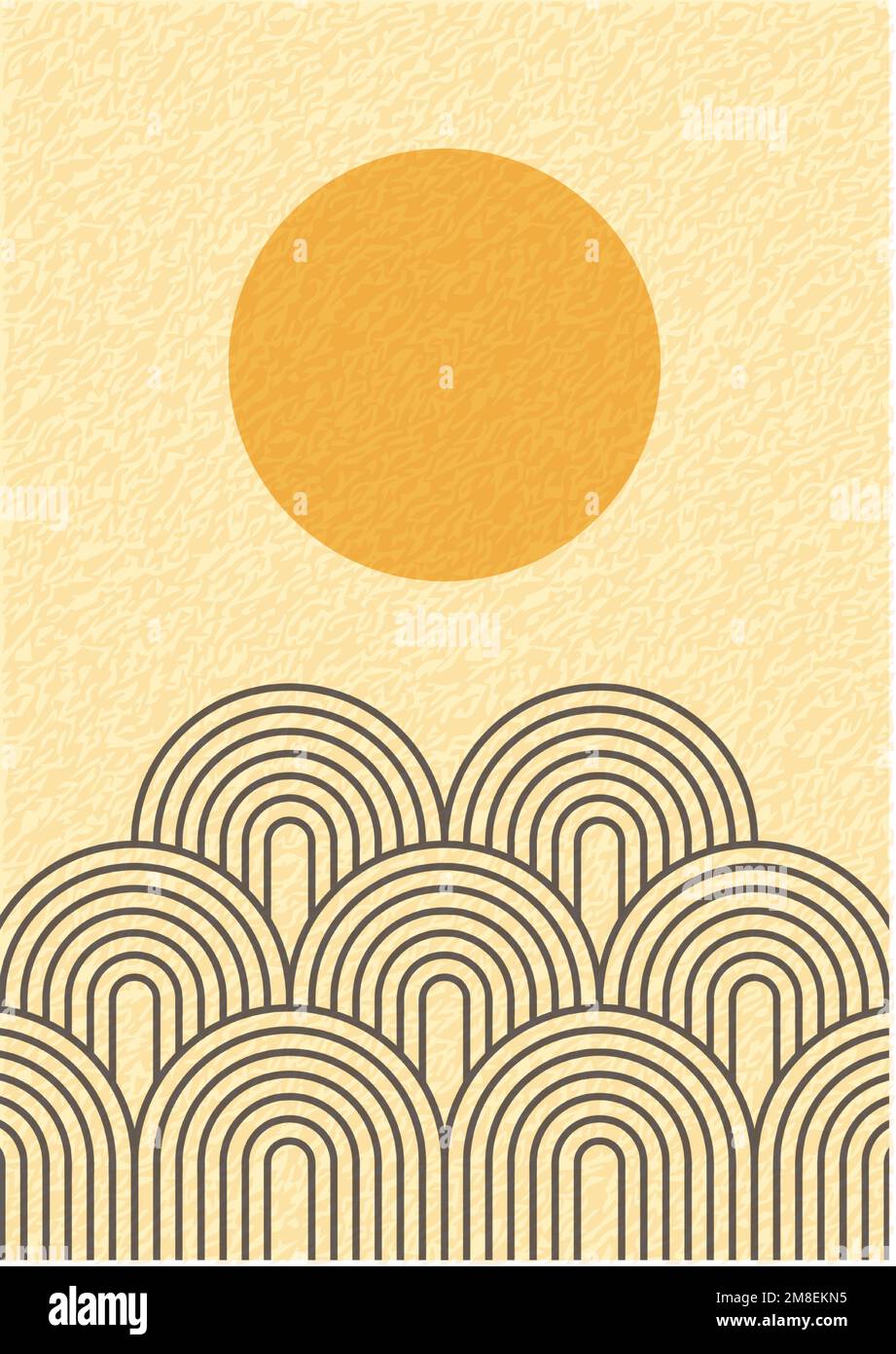 Dekoratives Poster im Stil der Jahrhundertwende. Modernes Banner Stock Vektor