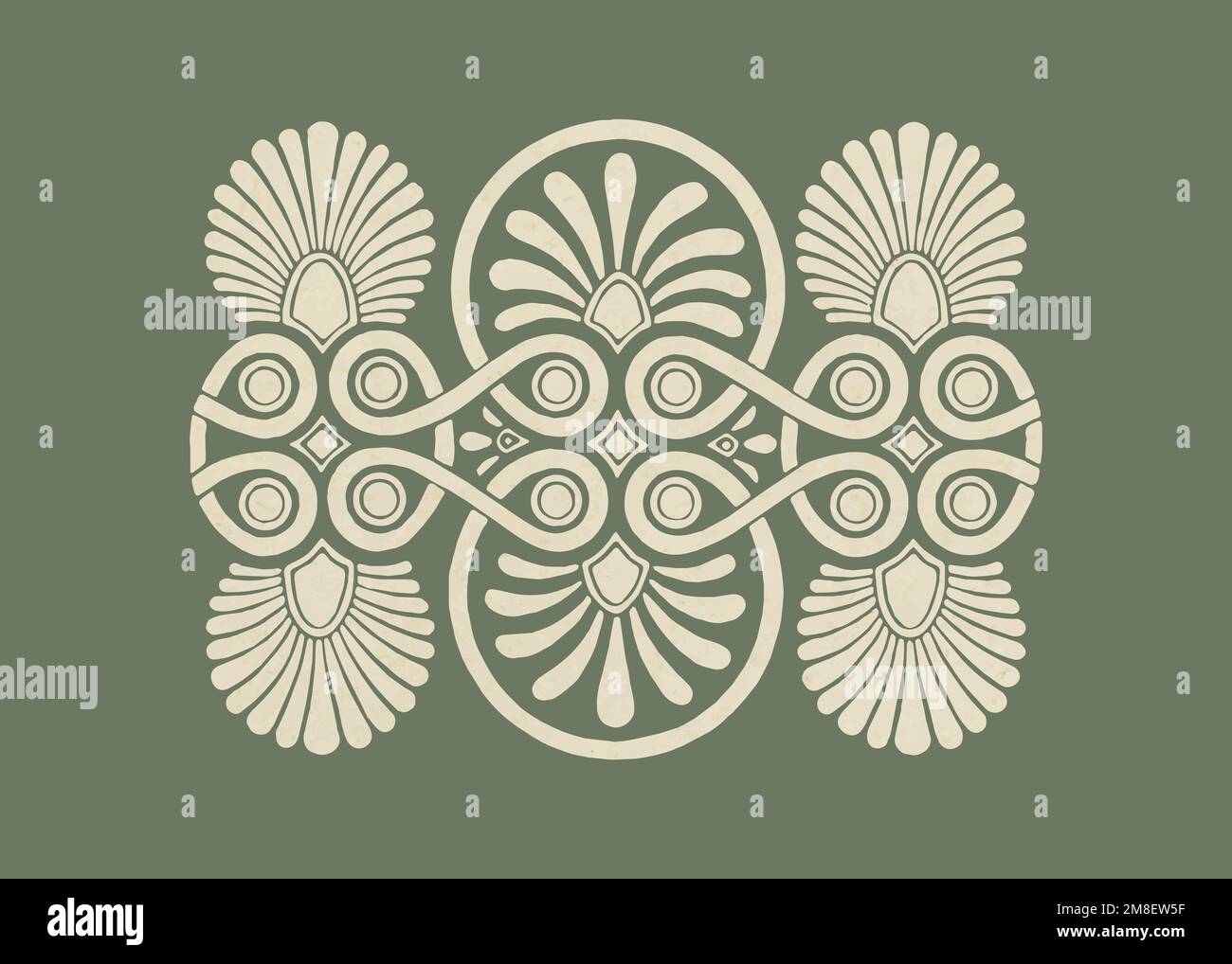 Antike beige griechische Vektor dekorative Element Illustration Stock Vektor