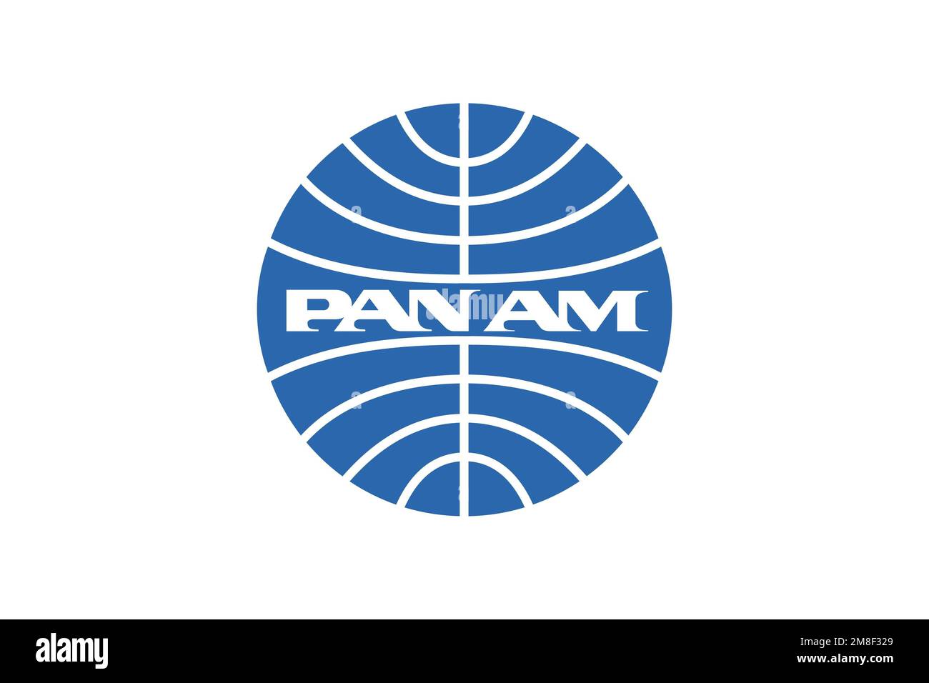 Pan American World Airways, Logo, Weißer Hintergrund Stockfoto