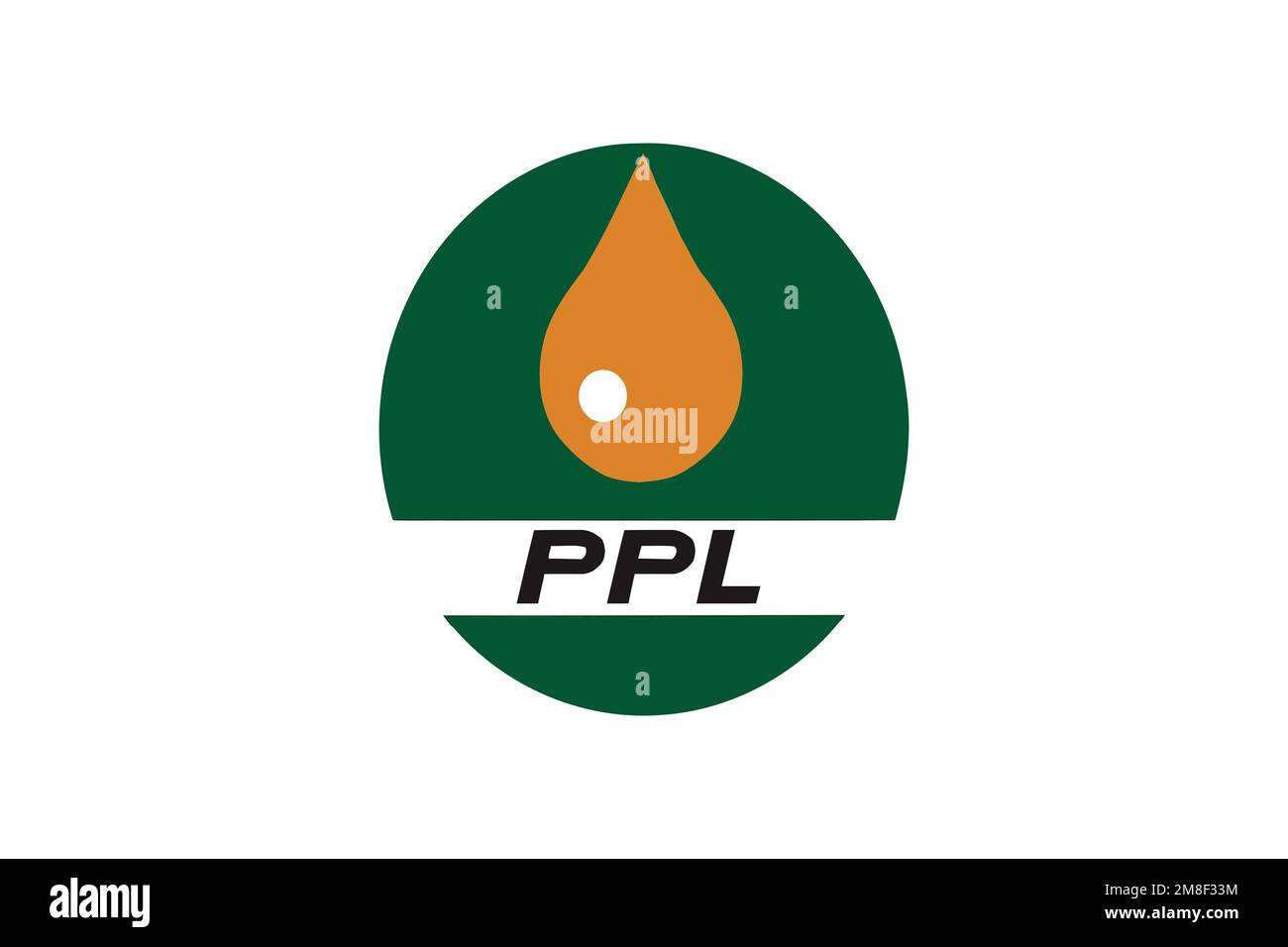 Pakistan Oil Company, Logo, Weißer Hintergrund Stockfoto