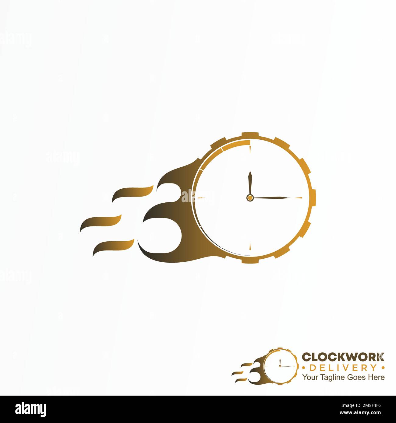 Einfache Kombination aus Uhr, Ausrüstung und Geschwindigkeit Grafik Symbol Logo Design abstraktes Konzept Vektormaterial. Bezogen auf die Dateline oder Geschwindigkeit Stock Vektor