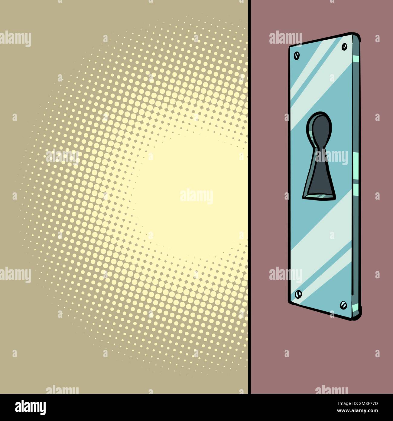 Schlüsselloch. Immobilien und Bauwesen, neues Apartmentsymbol Stock Vektor