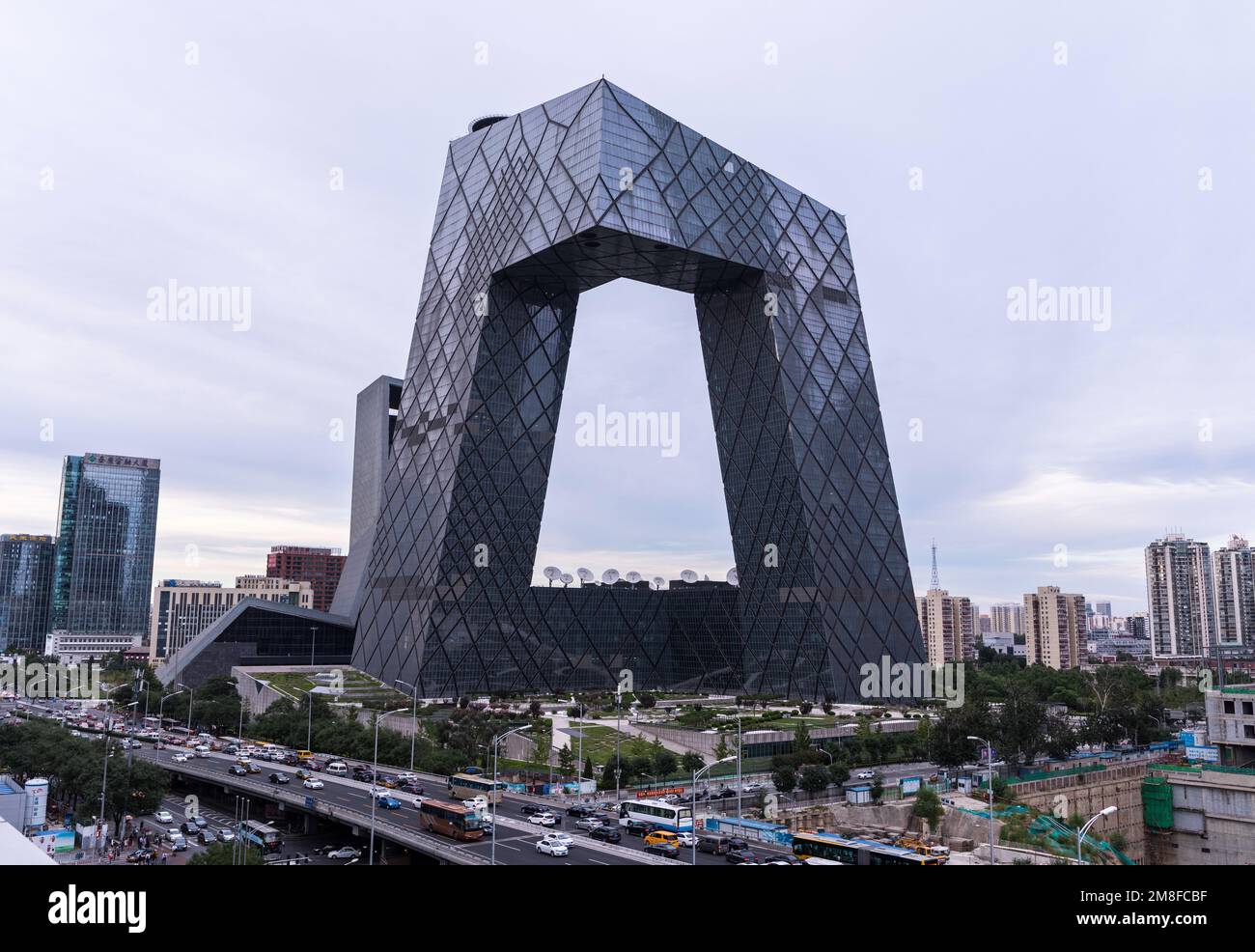 Die zentrale Fernsehturm Stockfoto