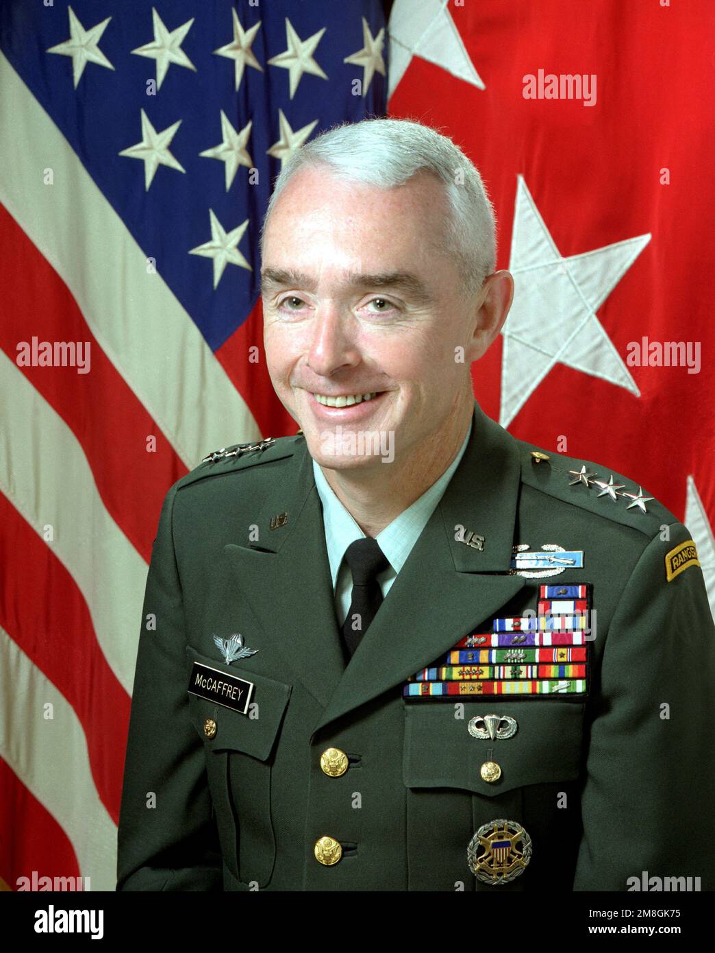 Generalleutnant Barry R. McCaffrey, USA. Assistent des Vorsitzenden der STABSCHEFS, aufgedeckt. Basis: Pentagon Staat: District of Columbia (DC) Land: Vereinigte Staaten von Amerika (USA) Stockfoto