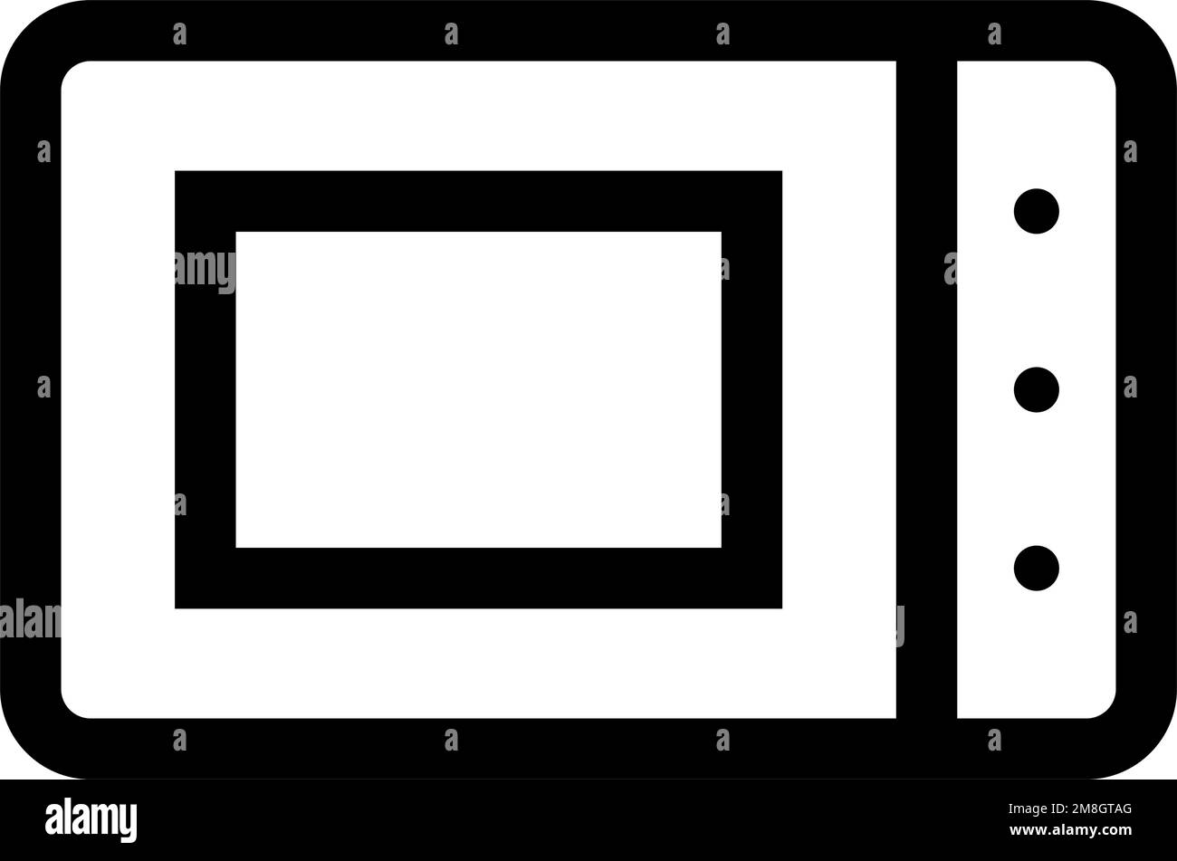 Einfaches Mikrowellensymbol. Haushaltsgeräte. Bearbeitbarer Vektor. Stock Vektor