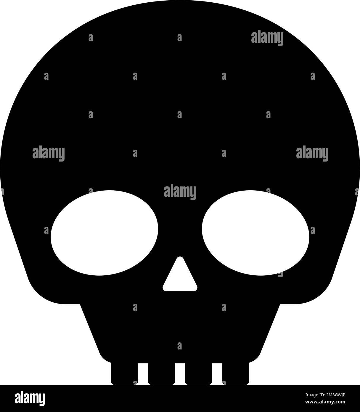 Symbol für die Schädelsilhouette. Piratenschädel. Bearbeitbarer Vektor. Stock Vektor