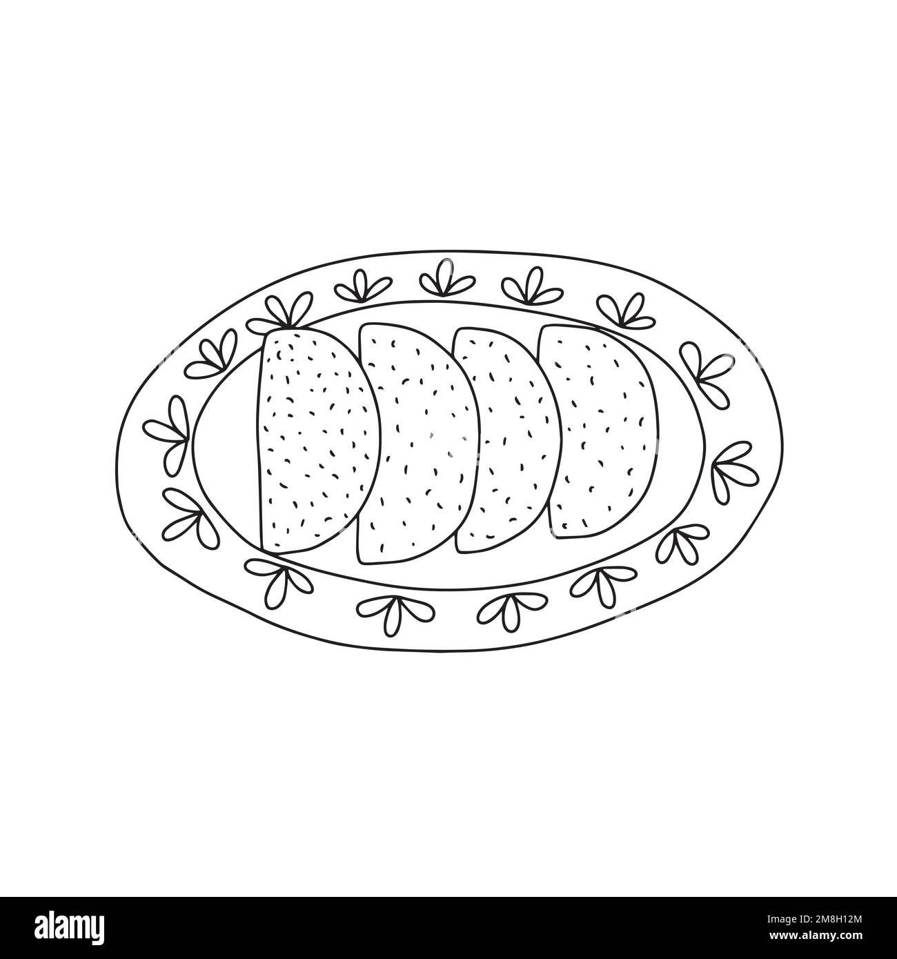Traditionelles Vector-Aserbaidschan-Gericht Stock Vektor