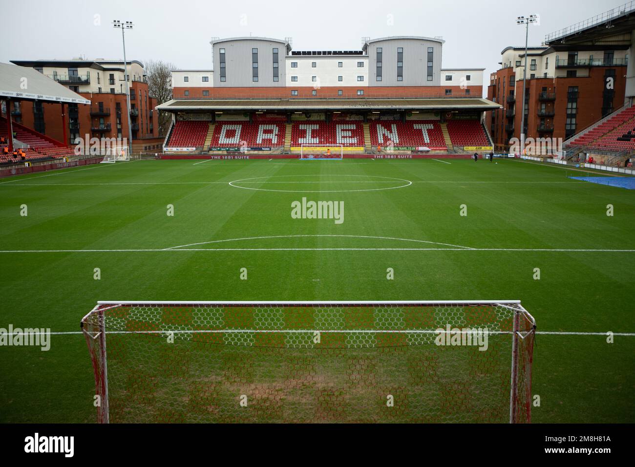 Während des Spiels der Sky Bet League 2 zwischen Leyton Orient und Barrow im Matchroom Stadium, London, am Samstag, den 14. Januar 2023. (Kredit: Federico Maranesi | MI News) Kredit: MI News & Sport /Alamy Live News Stockfoto