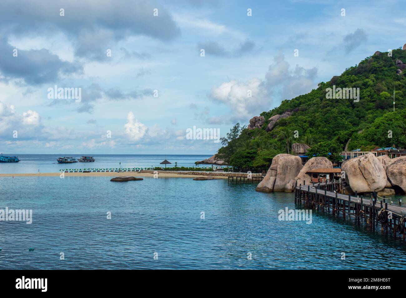 Blick auf die Insel Koh Nang Yuan Stockfoto