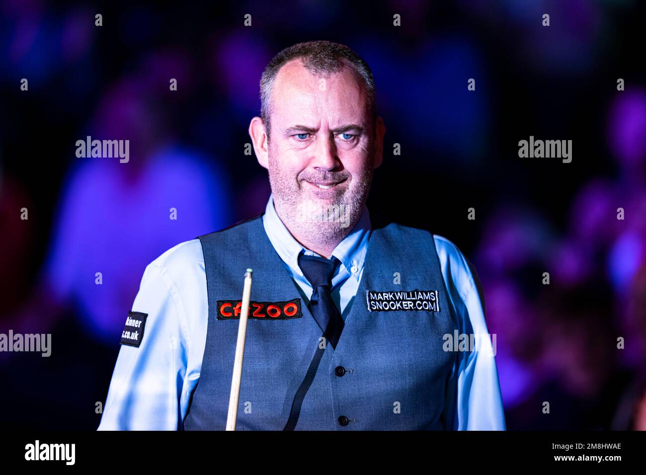 London, Großbritannien. 14. Januar 2023. Mark Williams gegen Jack Lisowski im Halbfinale während der Cazoo Master 2023 – Day 7 Semi Finals im Alexandra Palace am Samstag, den 14. Januar 2023 in LONDON, ENGLAND. Kredit: Taka G Wu/Alamy Live News Stockfoto