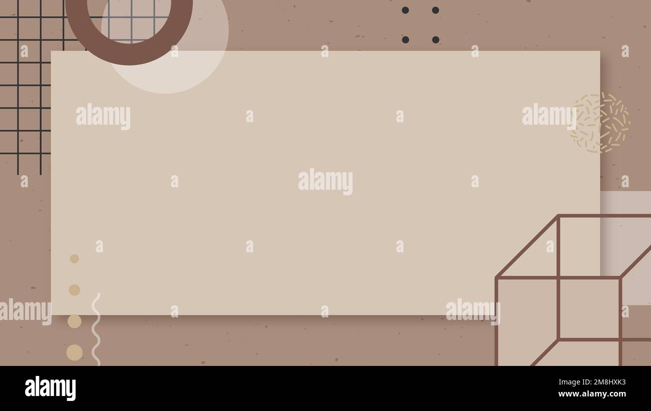 Earth tone Memphis Blog Banner Vorlage Vektor Stock Vektor