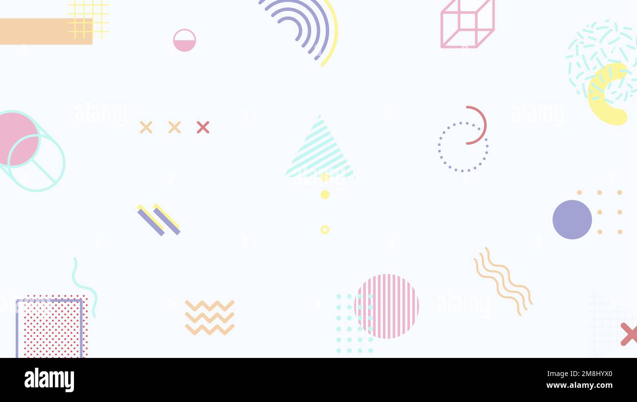 Pastellton Memphis Blog Banner Vorlage Vektor Stock Vektor