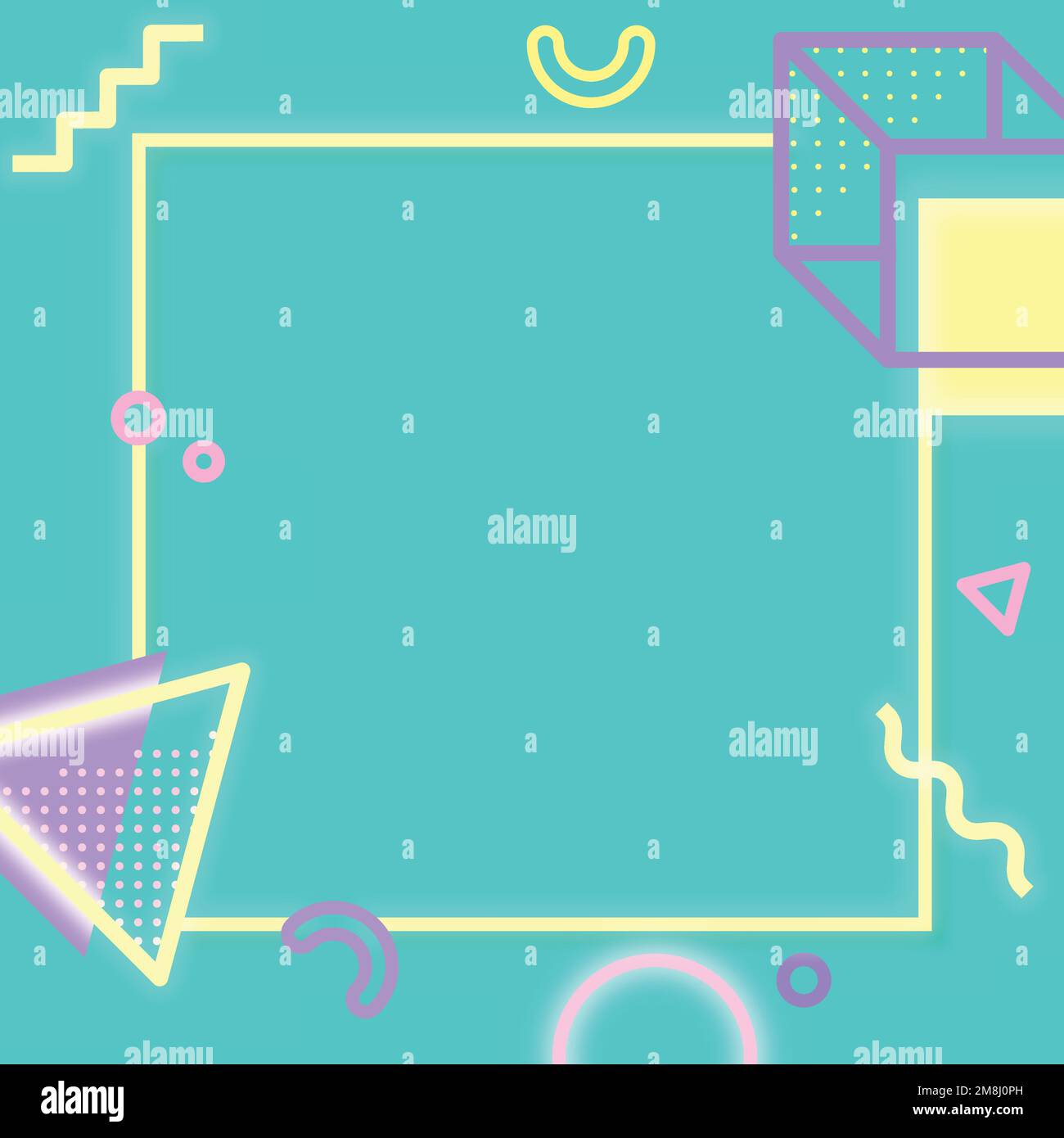 Funky Ton Memphis Instagram Ad Hintergrund Vektor Stock Vektor