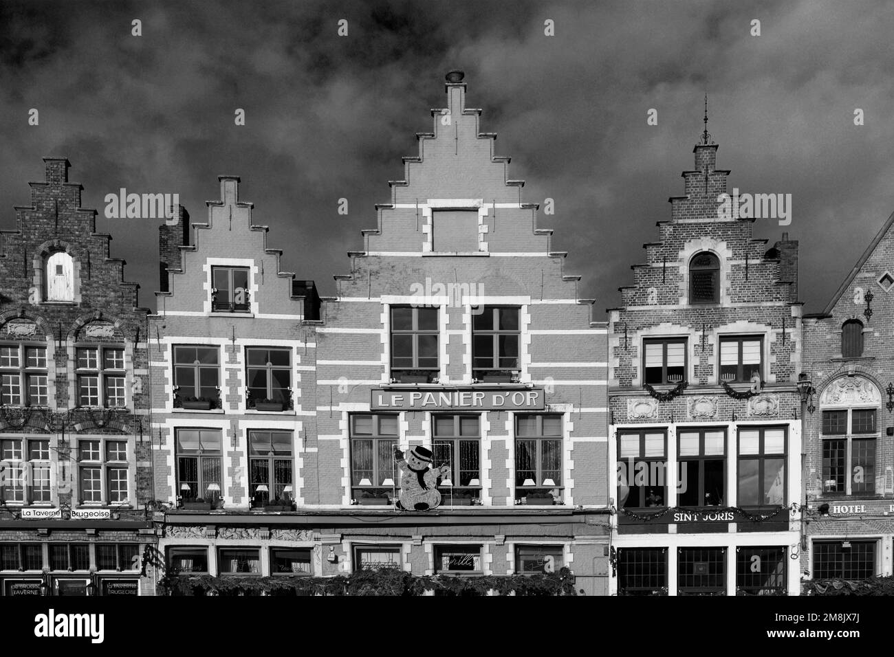 Flämischen Architektur, Häuser und Gebäude rund um Brügge City, West-Flandern, belgischen Region Flandern. Stockfoto