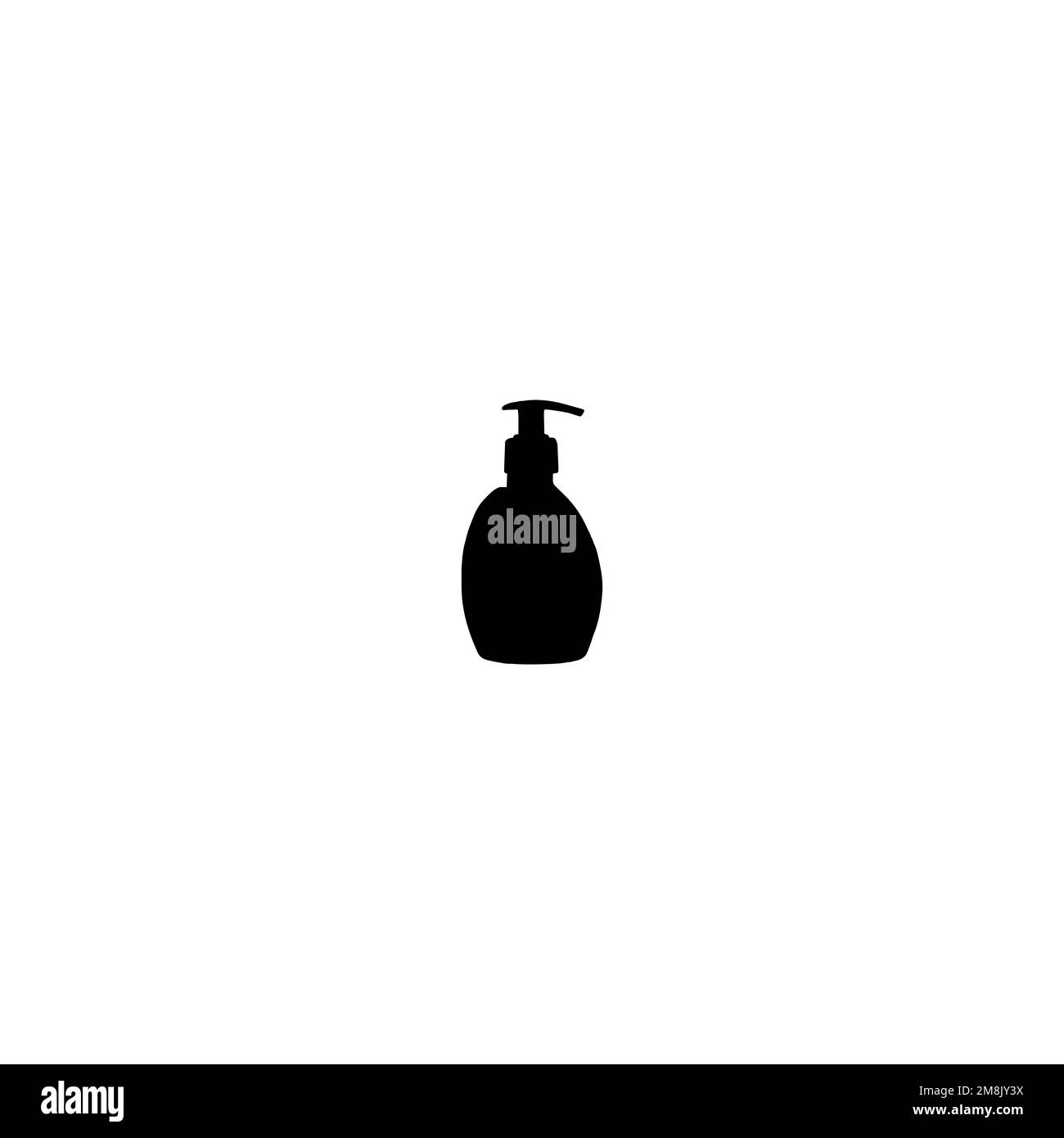 Antiseptisches Handsymbol. Einfacher Stil Corona Virus hygienische Reinigung Poster Hintergrund Symbol. Antiseptisches Markenlogo für die Hand. Stock Vektor