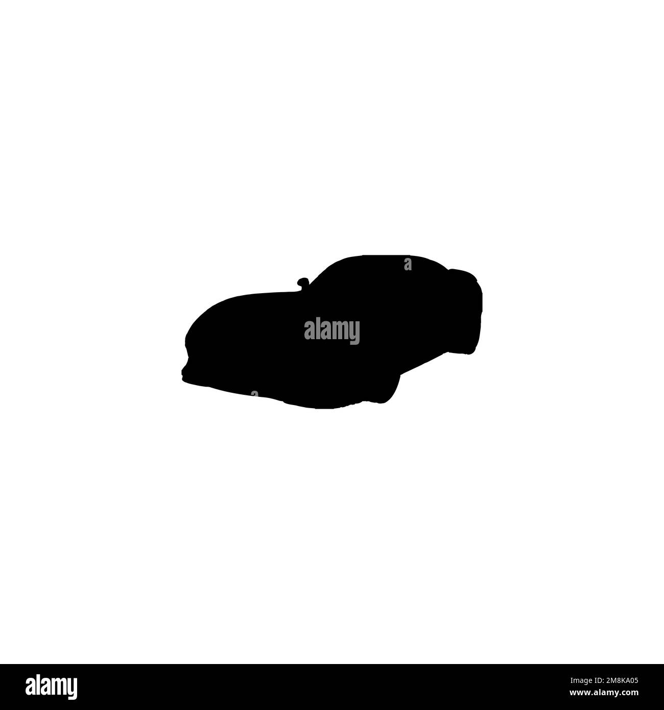 Sportwagen-Symbol. Schlichter Stil, Sportwagenladen, Poster mit Hintergrundsymbol für Großverkauf. Designelement für Sportwagen-Markenlogo. Sportwagen-T-Shirt-Druck. Stock Vektor