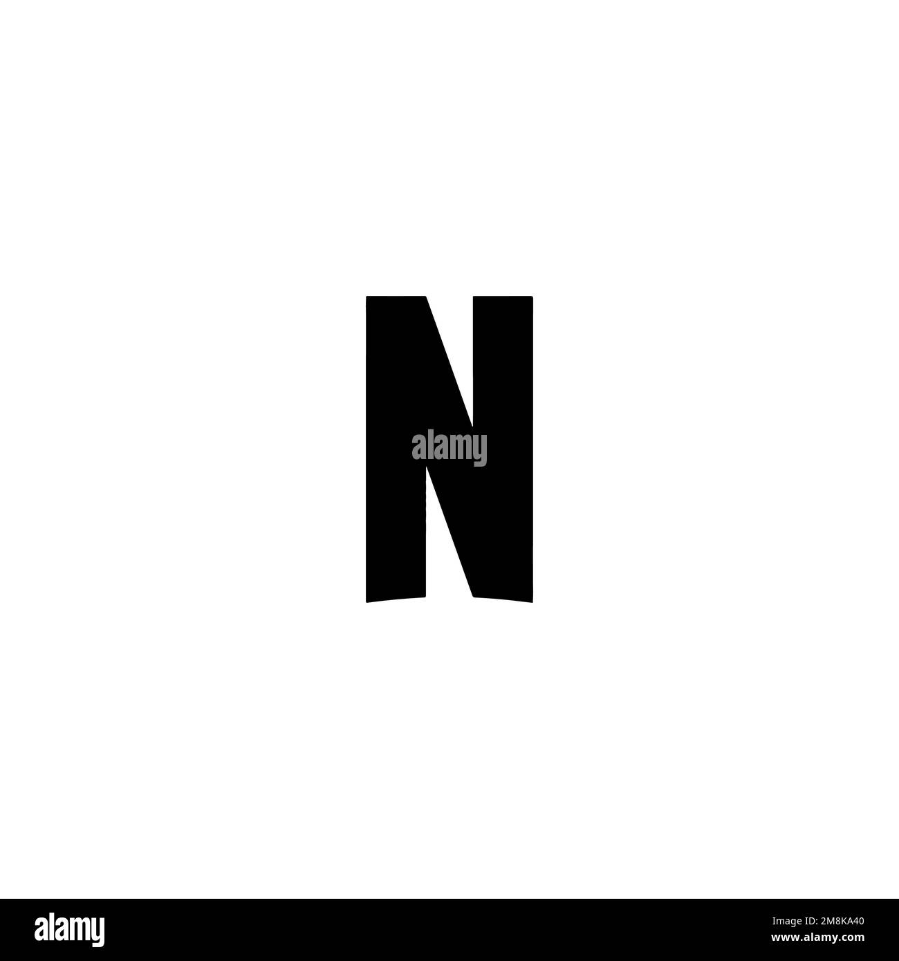 N-Symbol. Einfaches Symbol für Firmenposter im Stil „n“. N Markenlogo-Designelement. N T-Shirt-Druck. vektor für Aufkleber. Stock Vektor