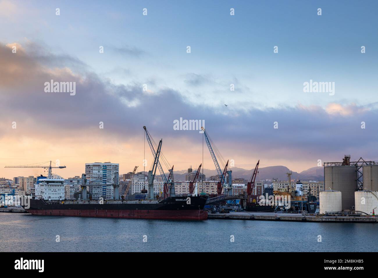 Hafen Von Malaga, Spanien Stockfoto