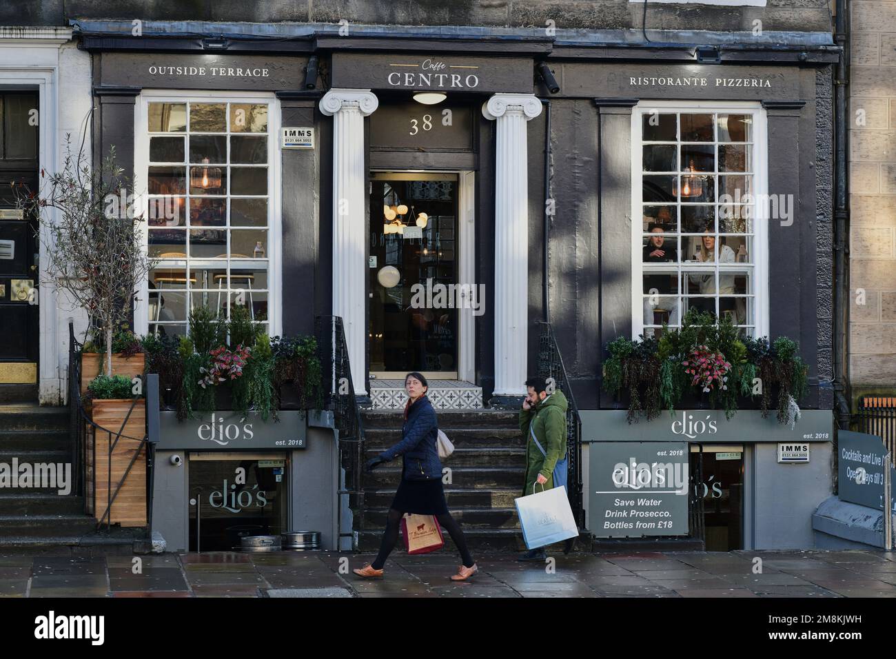 Edinburgh Scotland, Vereinigtes Königreich, 14. Januar 2023. Centro ristorante Pizzeria in George Street. Live-Nachrichten von sst/alamy Stockfoto