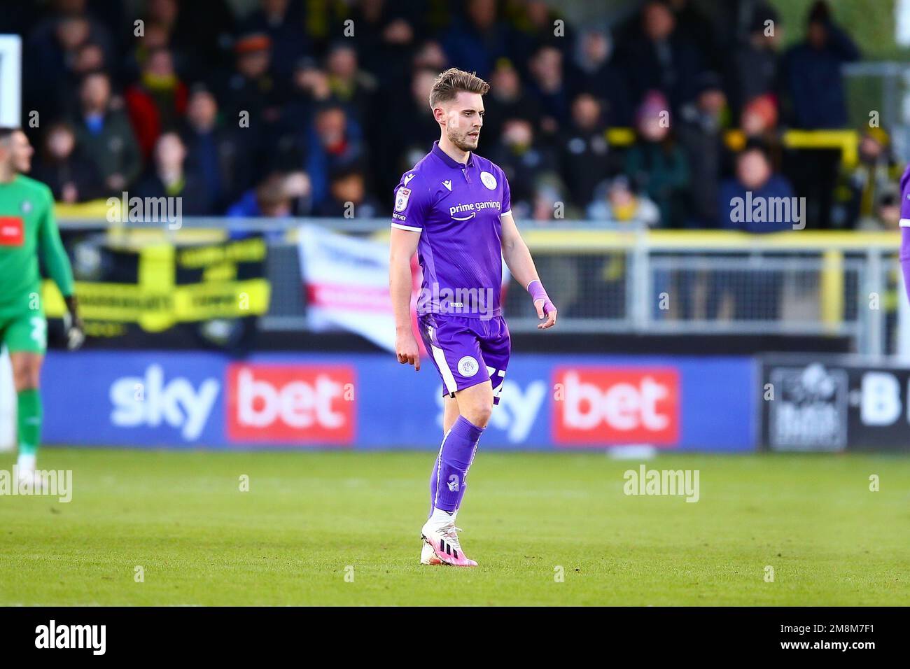 The EnviroVent Stadium, Harrogate, England - 14. Januar 2023 Danny Rose (32) of Stevenage - während des Spiels Harrogate Town V Stevenage, EFL League 2, 2022/23, im EnviroVent Stadium, Harrogate, England - 14. Januar 2023 Guthaben: Arthur Haigh/WhiteRosePhotos/Alamy Live News Stockfoto