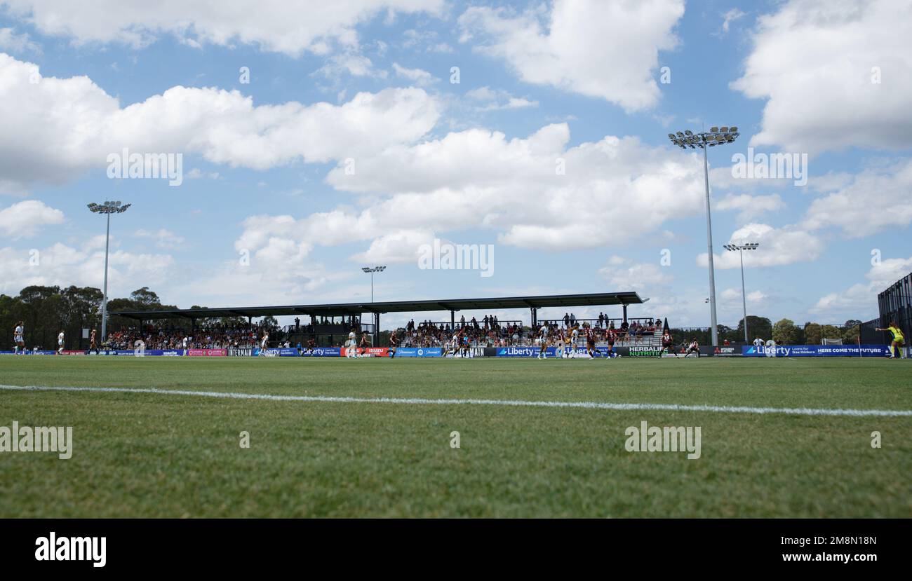 Sydney, Australien. 14. Januar 2023. Ein allgemeiner Überblick über das Spiel zwischen Wanderers und Western United im Wanderers Football Park am 14. Januar 2023 in Sydney, Australien. Kredit: IOIO-BILDER/Alamy Live News Stockfoto